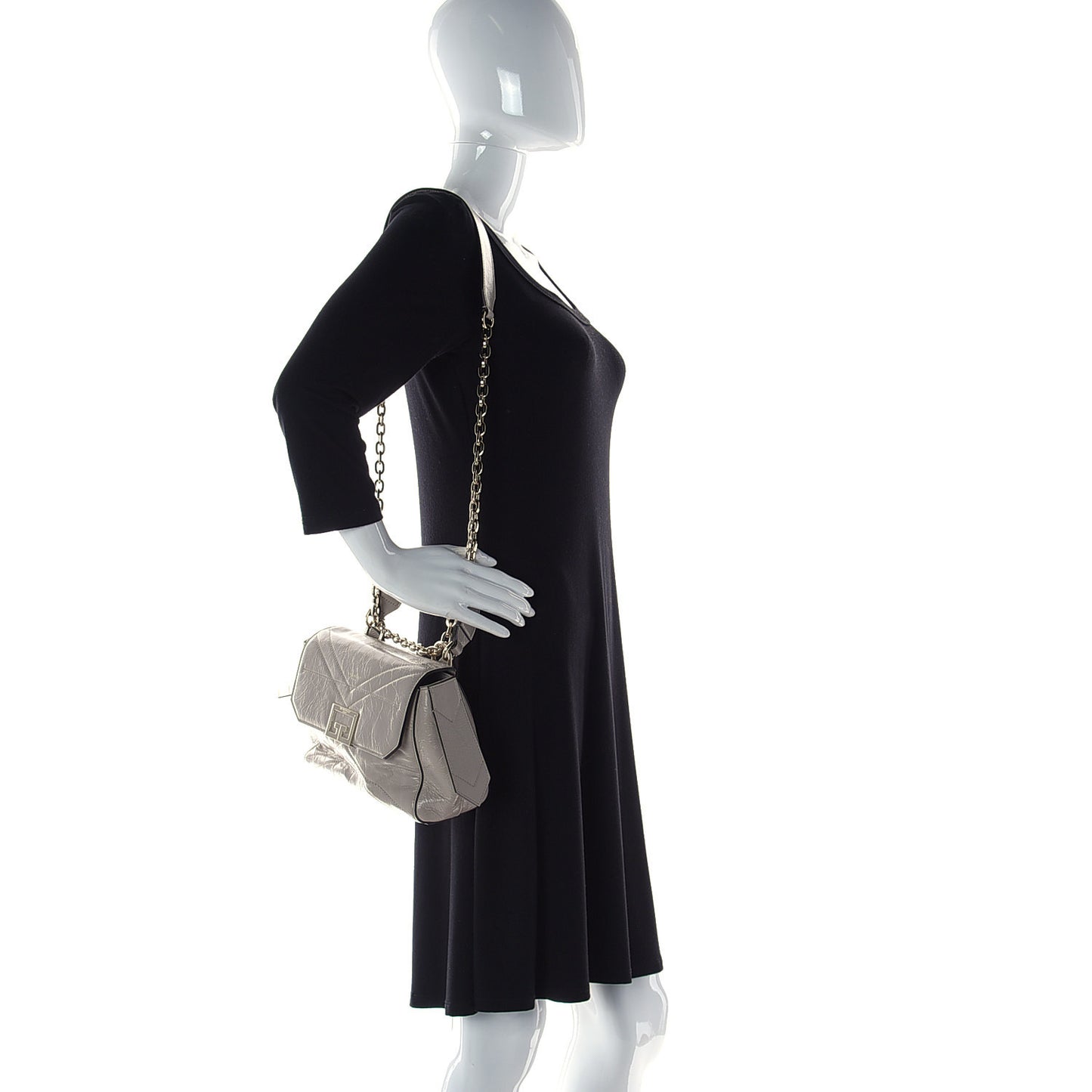 Creased Patent Calfskin Small ID Flap Dune