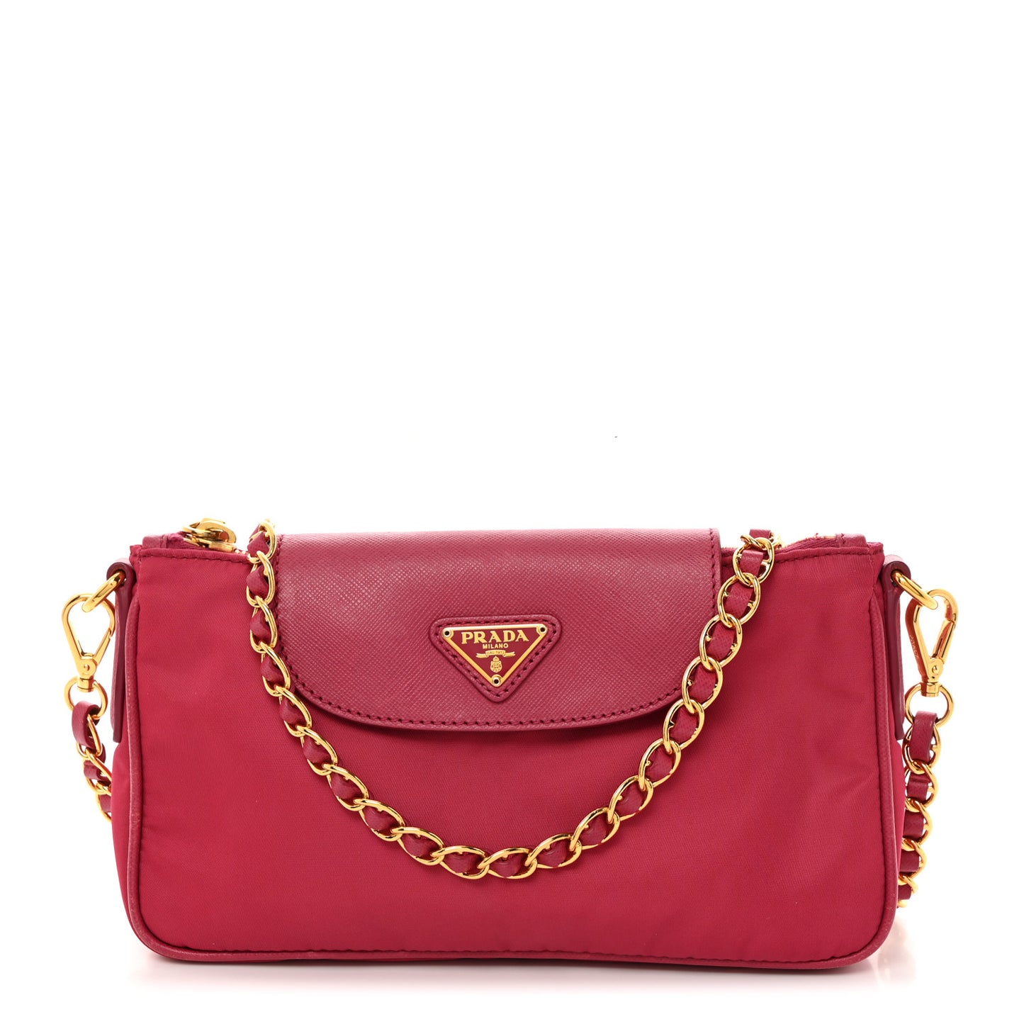 Tessuto Nylon Saffiano Crossbody Bag Ibisco