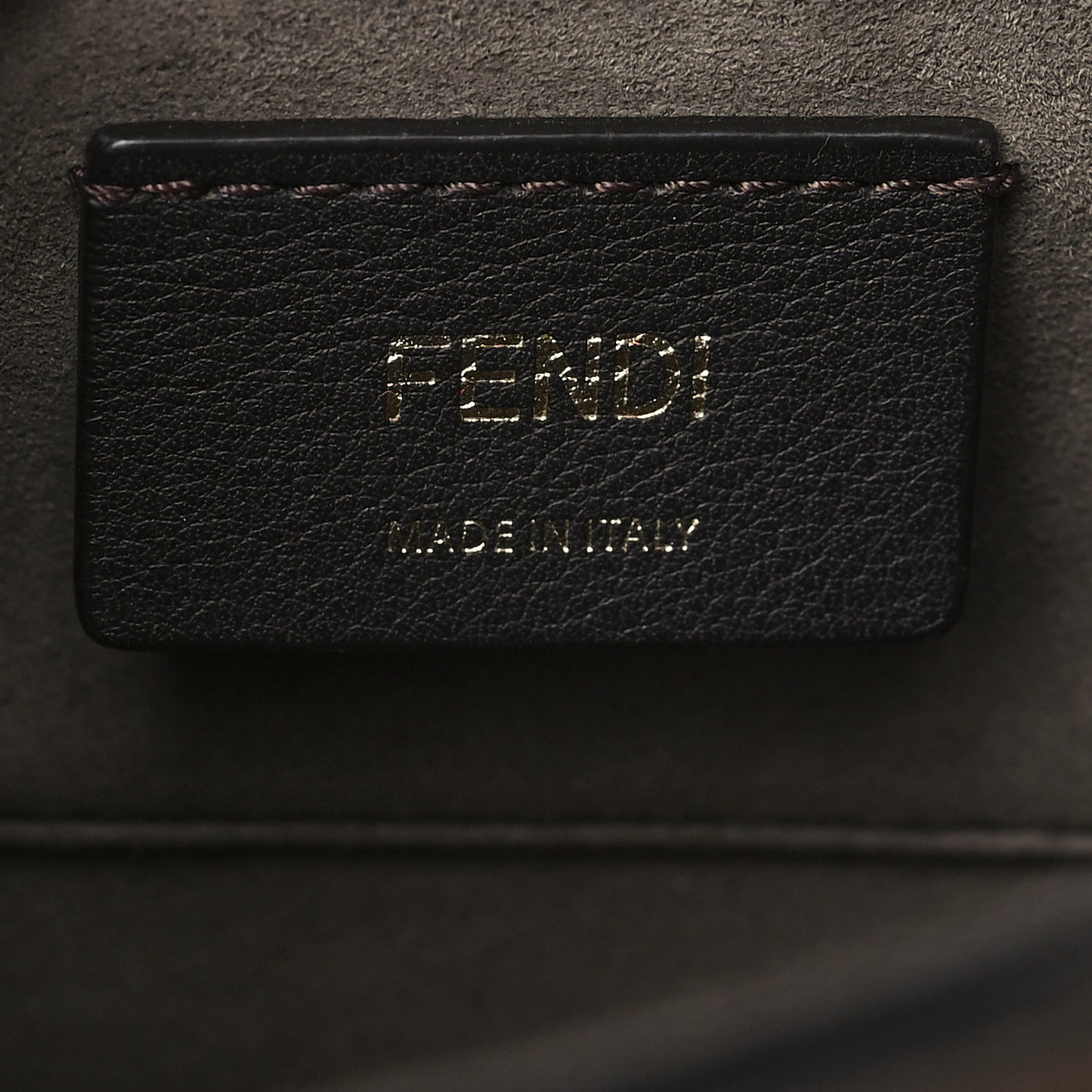 Vitello Century F is Fendi Bi-Color FF 1974 Embossed Small Kan I Shoulder Bag Maya Black