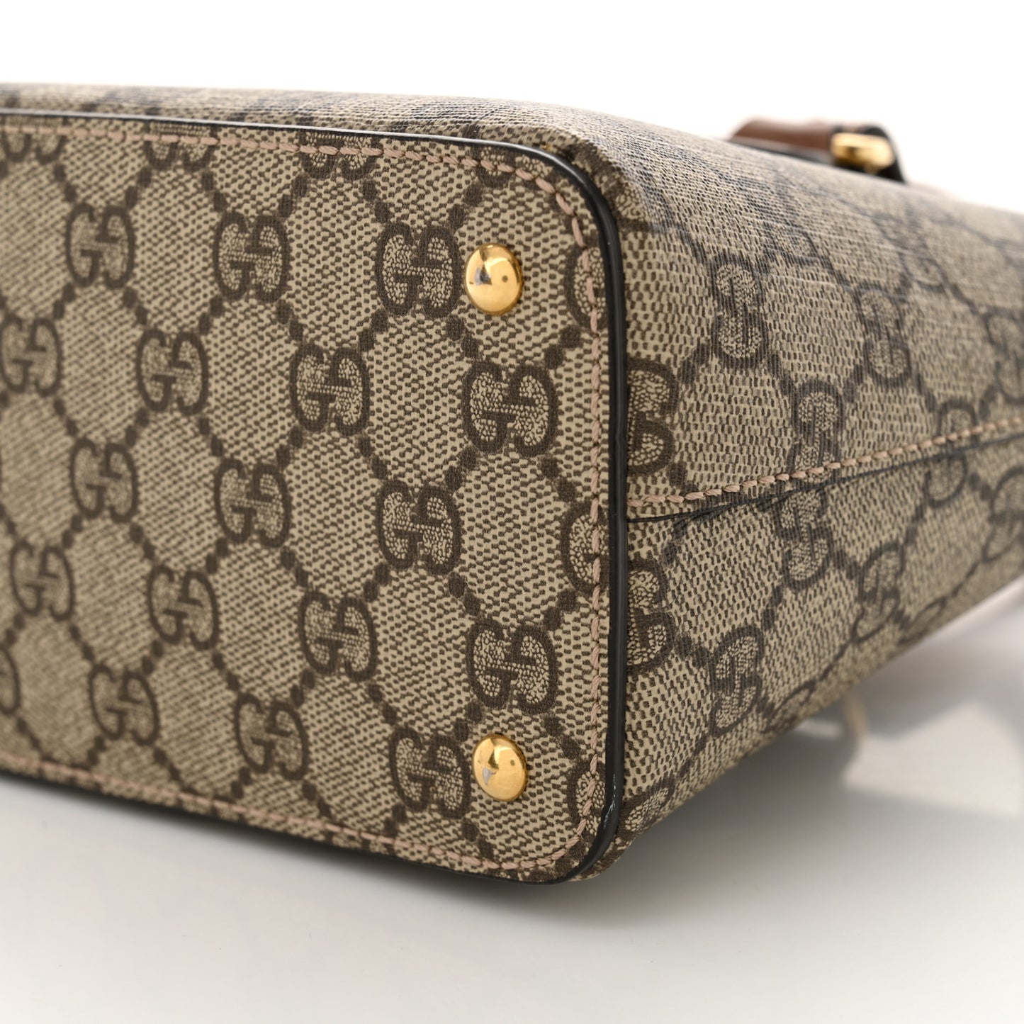 GG Supreme Monogram Mini Zip Top Tote Beige Tuscany