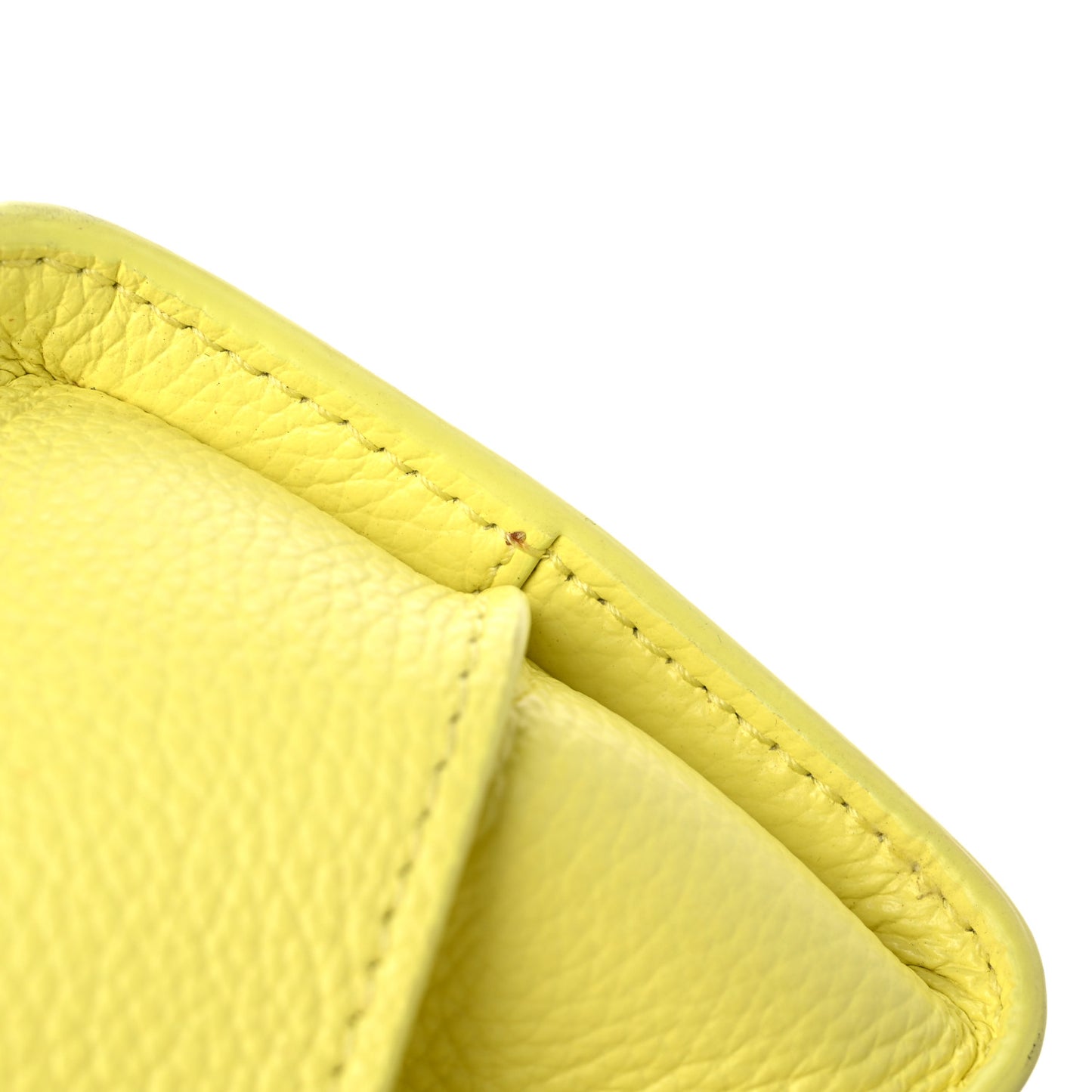 Grained Calfskin Neo Classic Silver Hardware Mini City Light Yellow