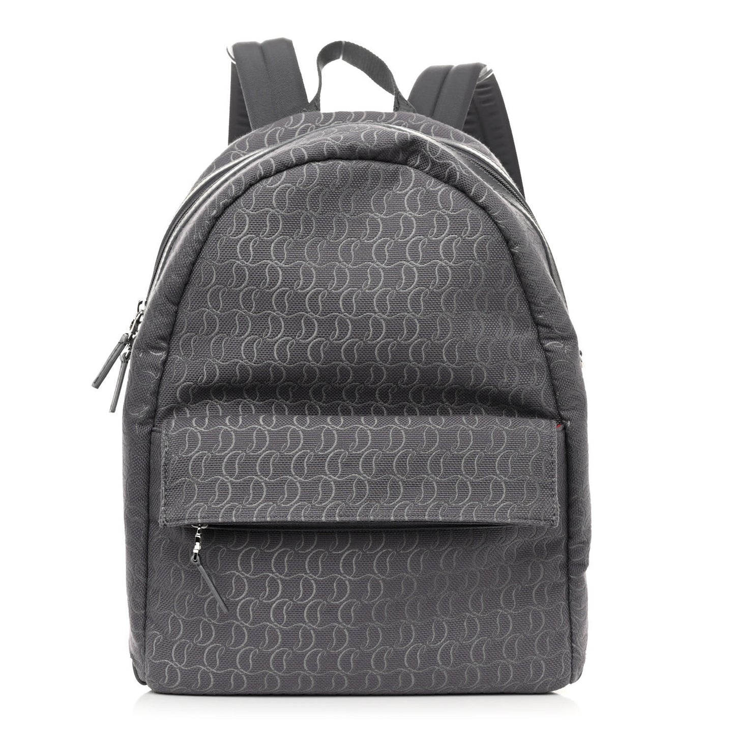Logo Jacquard Zip N Flap Backpack Grey