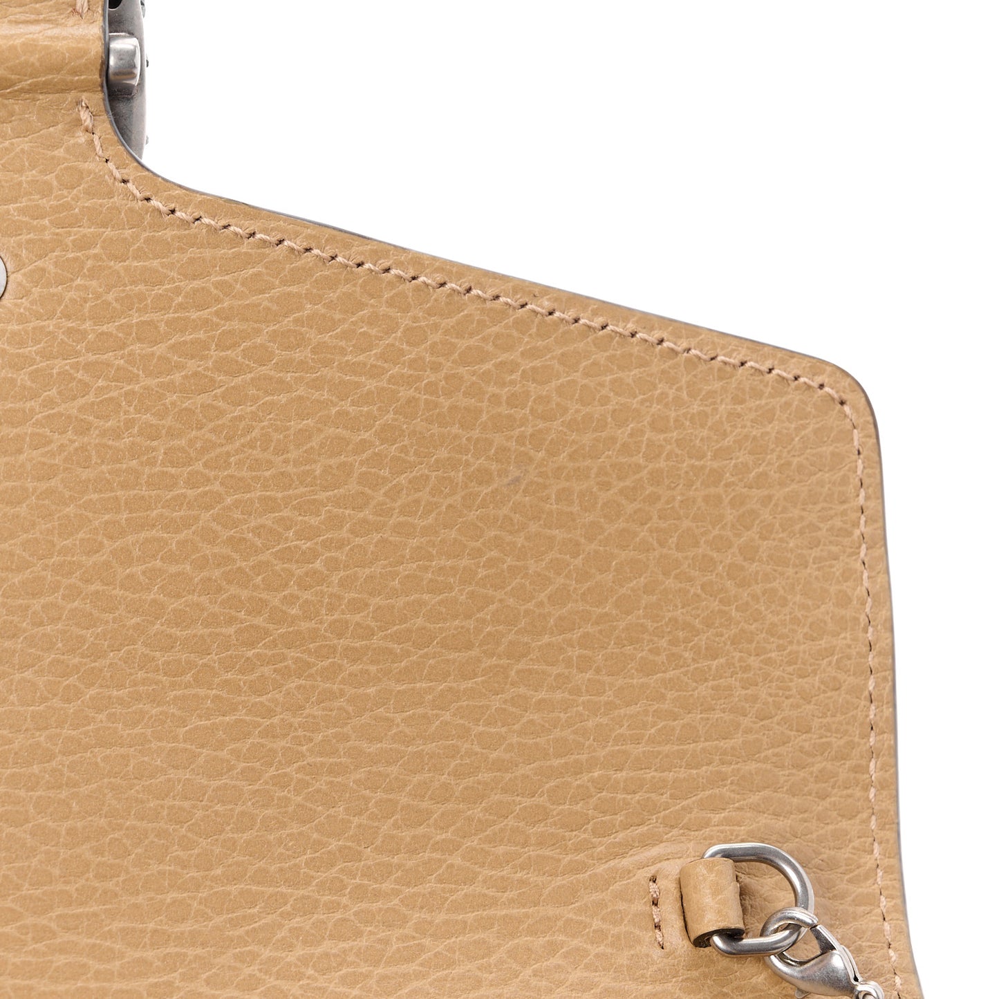 Dollar Calfskin Crystal Mini Dionysus Chain Wallet Natural Tan Black Diamond
