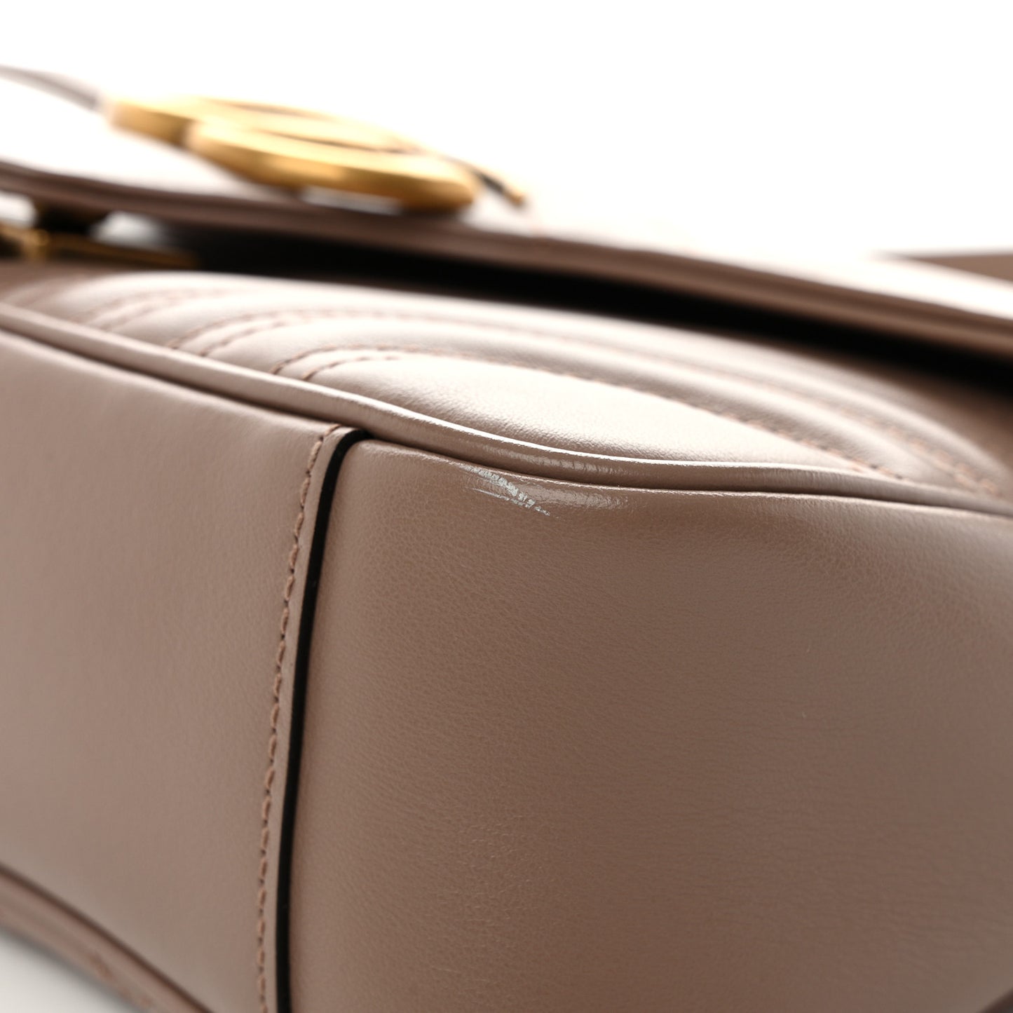 Calfskin Matelasse Small GG Marmont Shoulder Bag Porcelain Rose