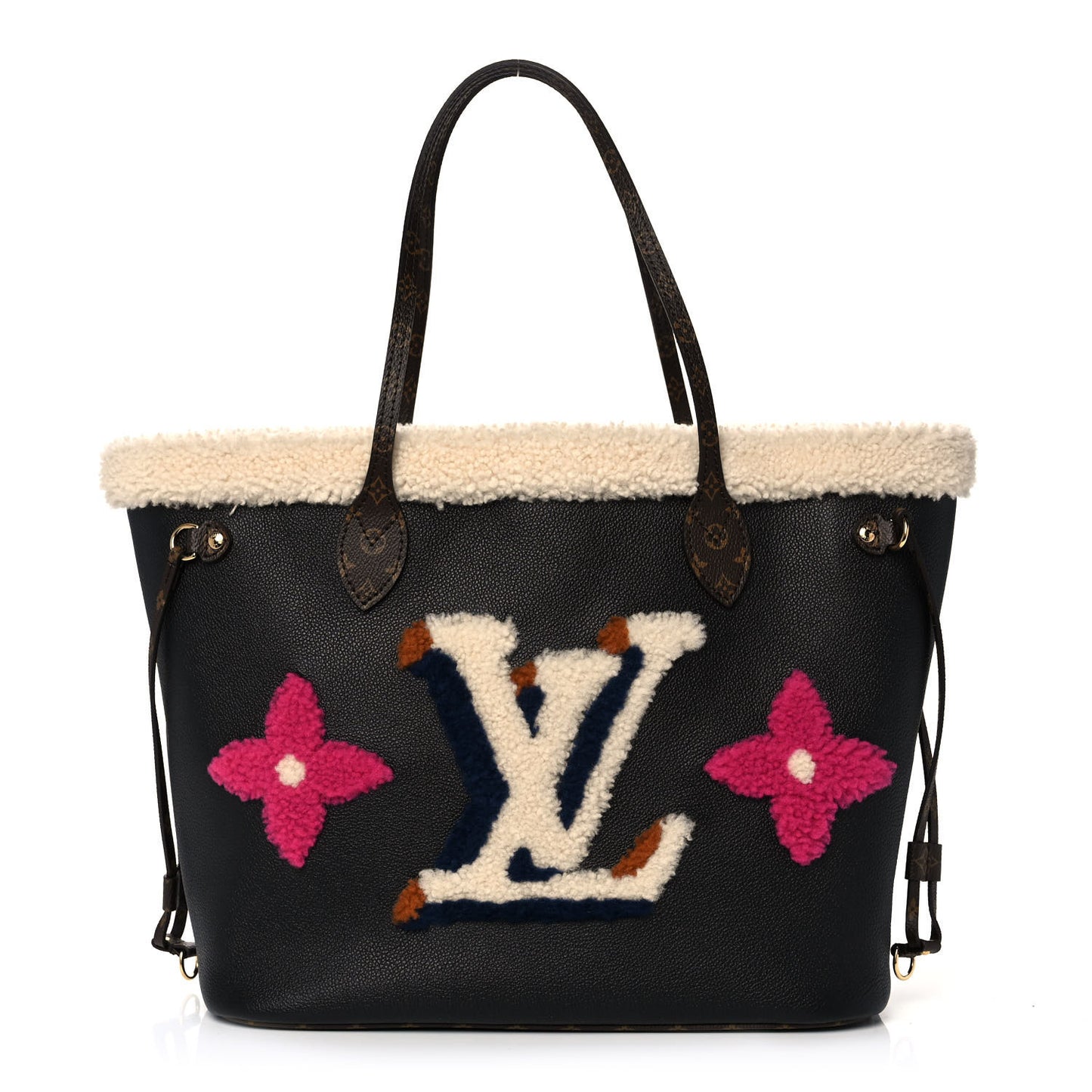 Calfskin Monogram Teddy Neverfull MM Black