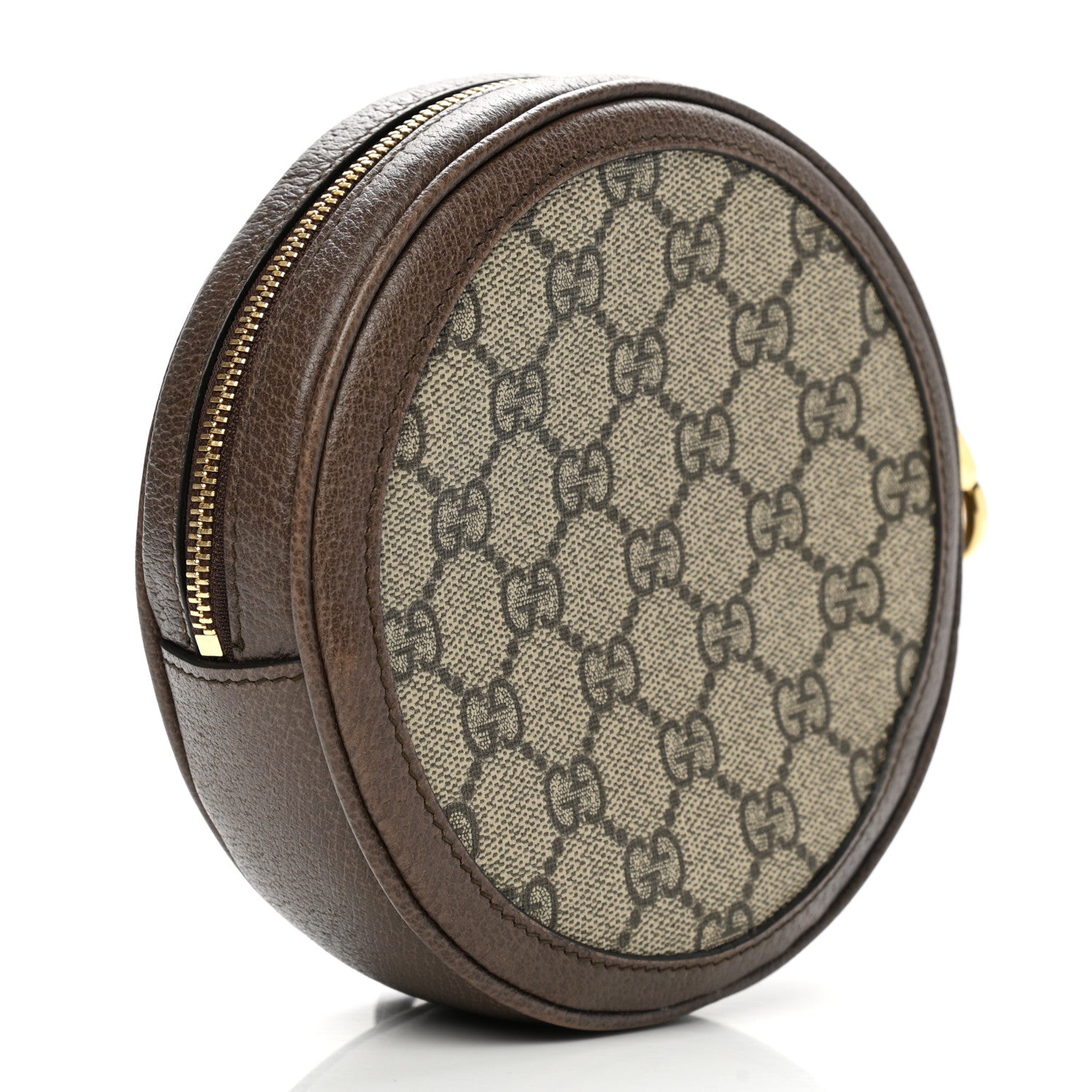 Gucci GG Supreme Monogram Web Ophidia Circle Wristlet Beige New Acero 3 of 7