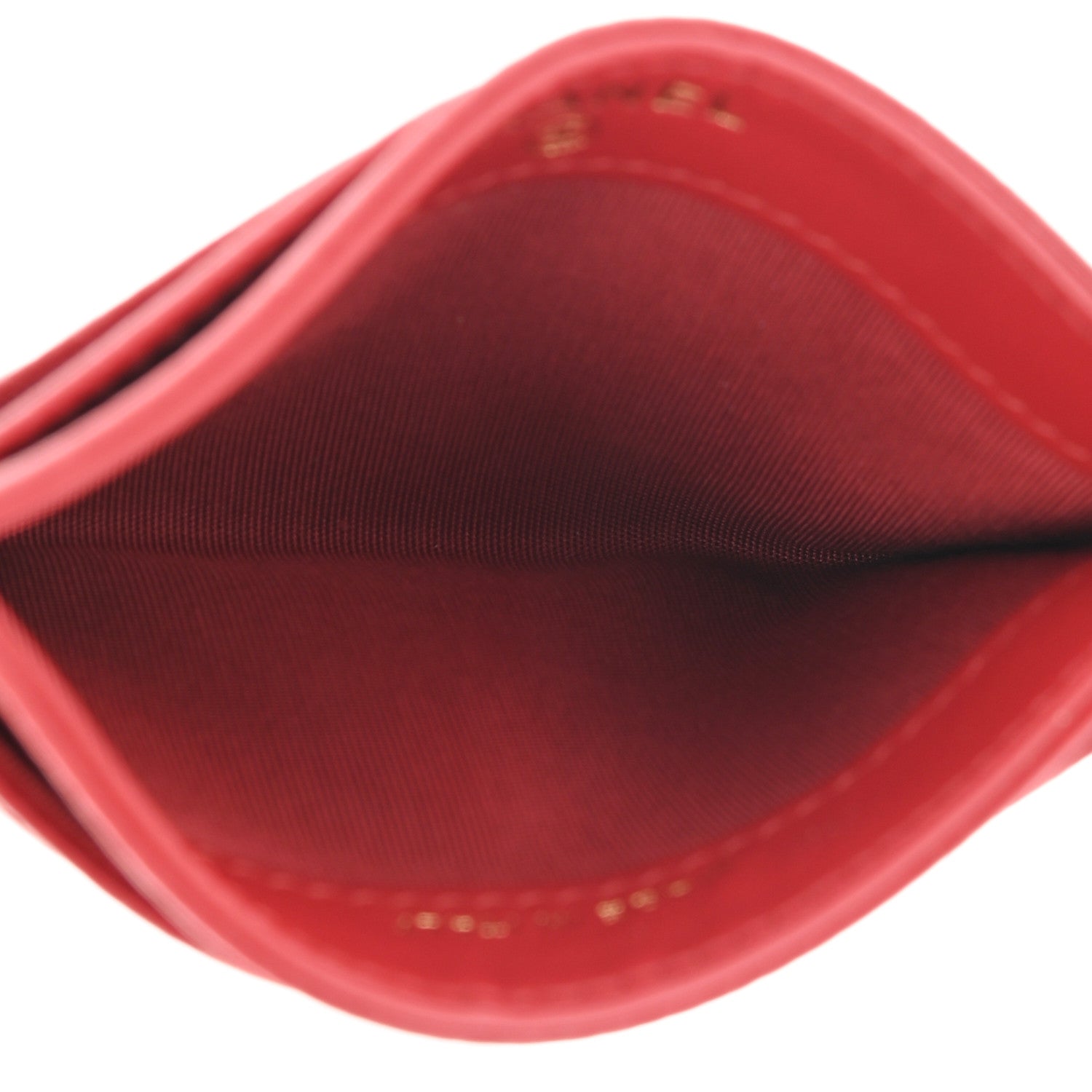 Chanel Caviar Camellia Embossed Card Holder Red 5 of 8