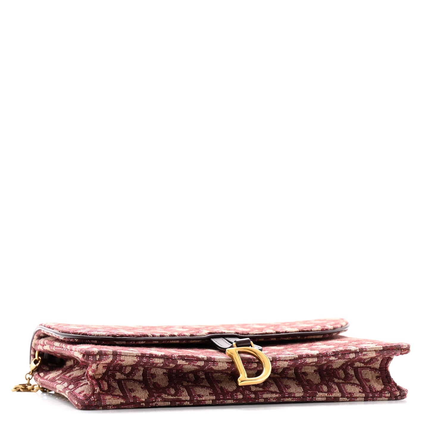 Oblique Saddle Chain Pouch Burgundy