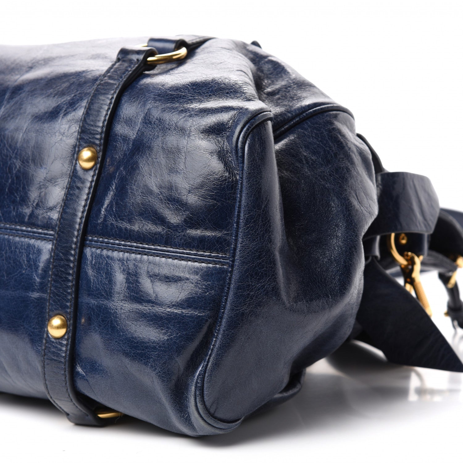 Miu Miu Vitello Lux Large Bow Bag Bleuette 9 of 9