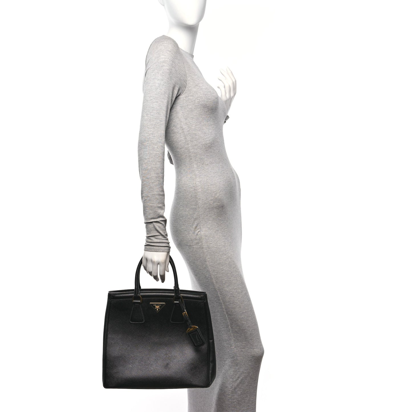Saffiano Lux Parabole Tote Black
