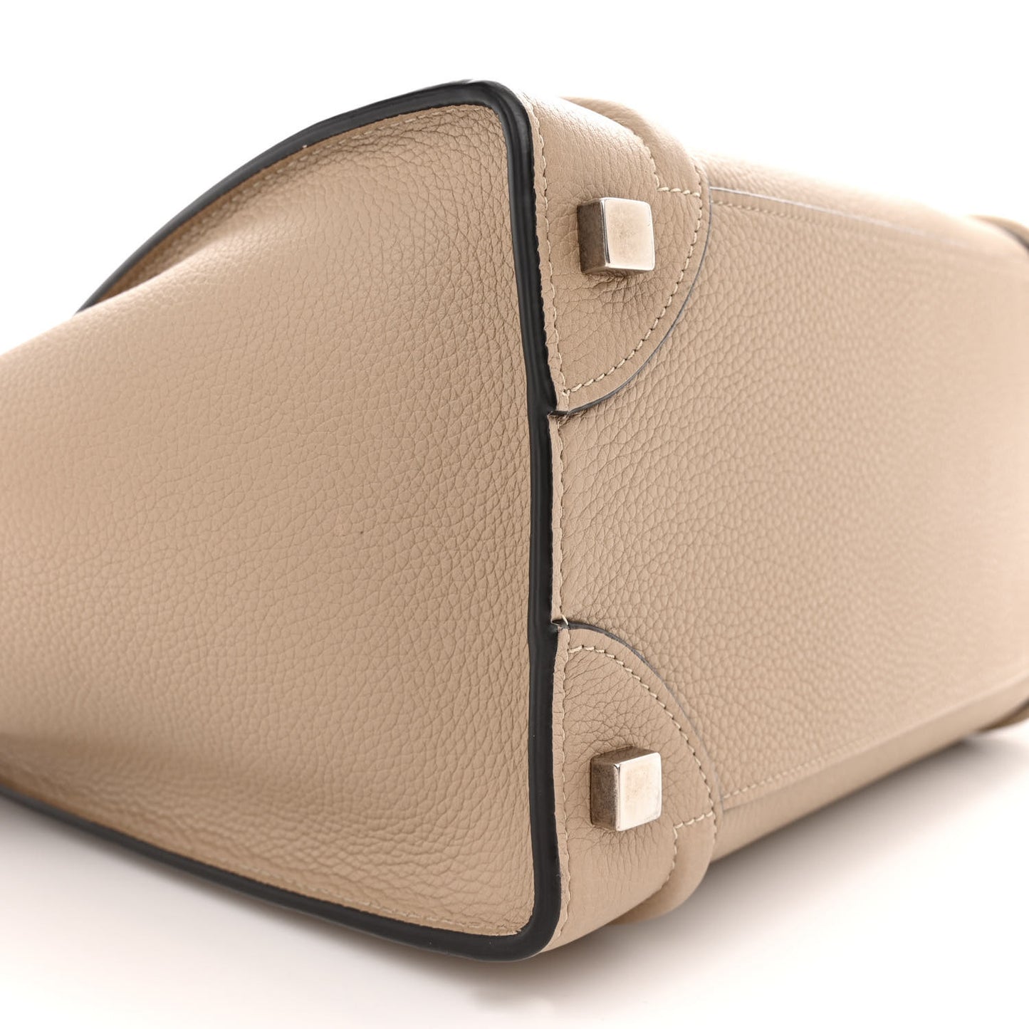 Drummed Calfskin Micro Luggage Dune