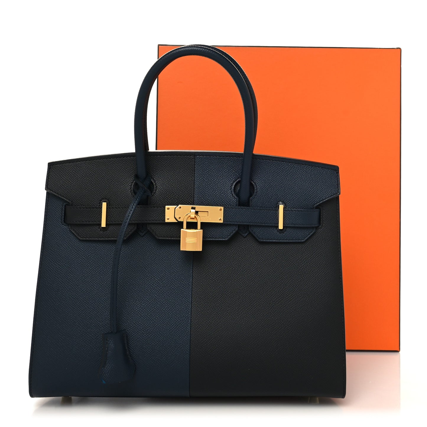 Epsom Casaque Birkin Sellier 30 Bleu Indigo Black Bleu Frida