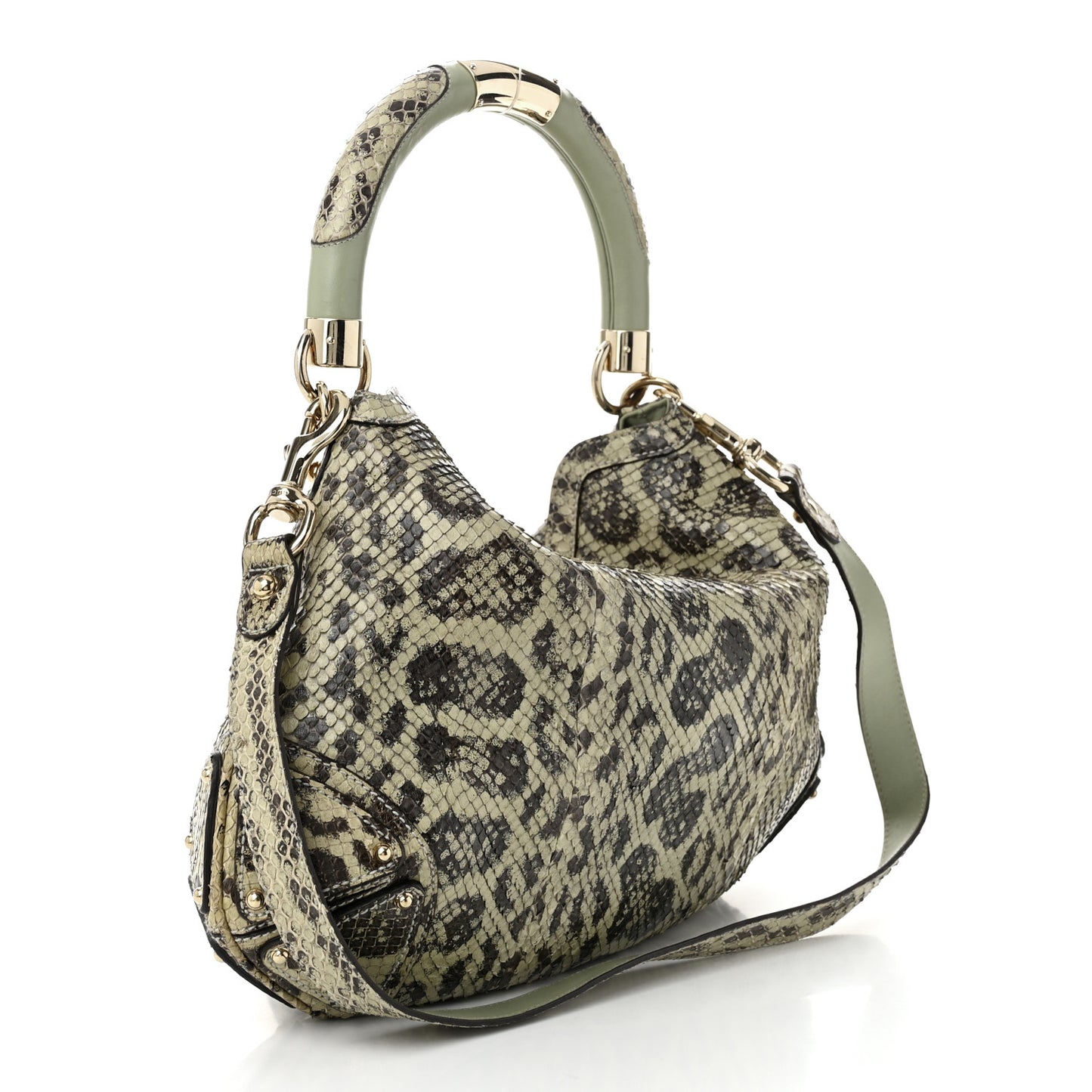 Python Medium Indy Top Handle Hobo Green Multicolor