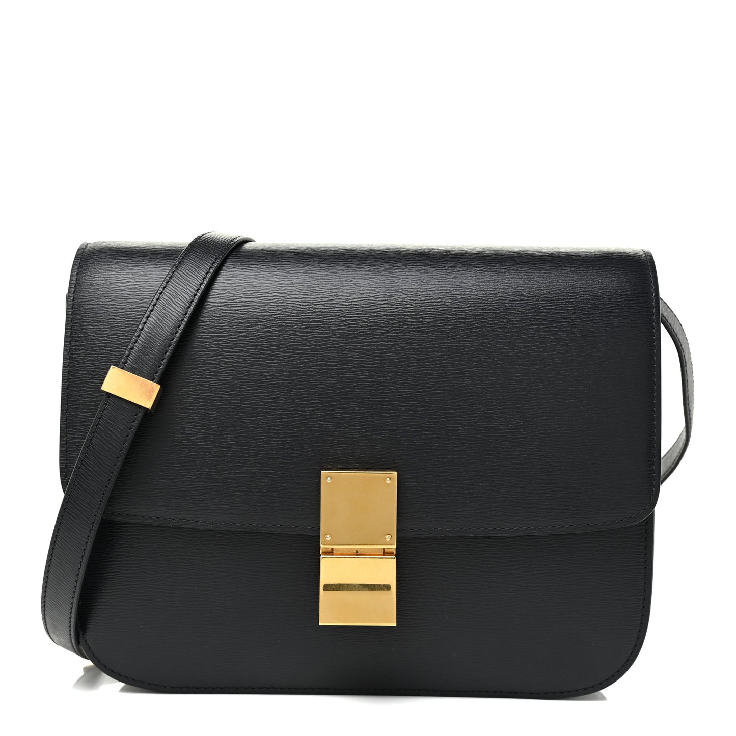 Liege Calfskin Medium Classic Box Flap Bag Anthracite