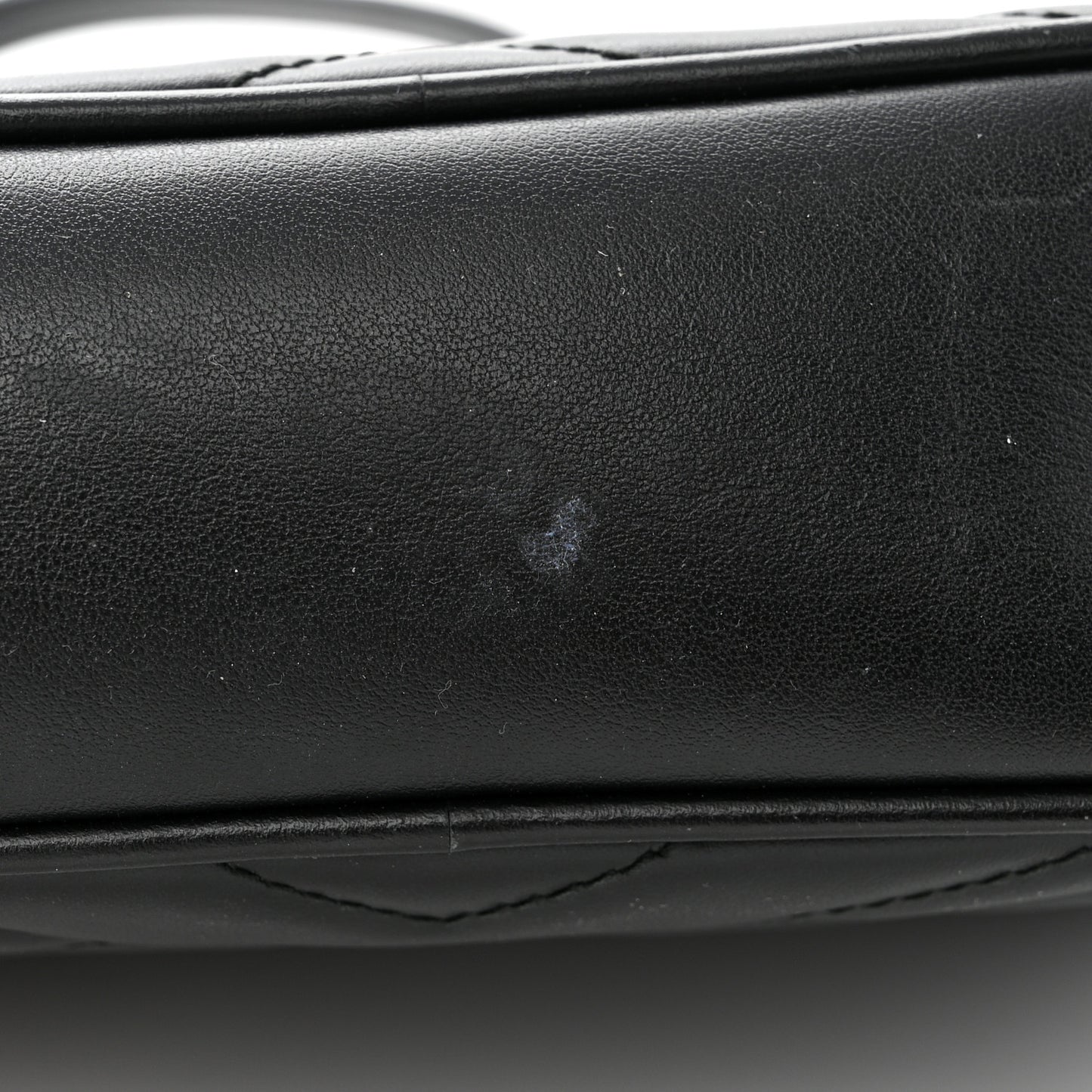 Calfskin Matelasse Mini GG Marmont Chain Shoulder Bag Black