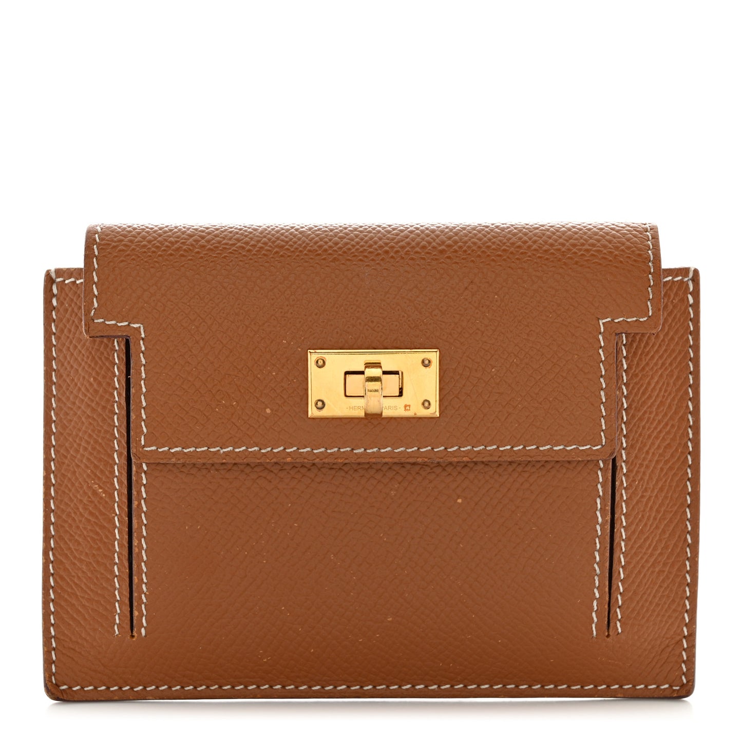 Epsom Kelly Pocket Compact Wallet Gold