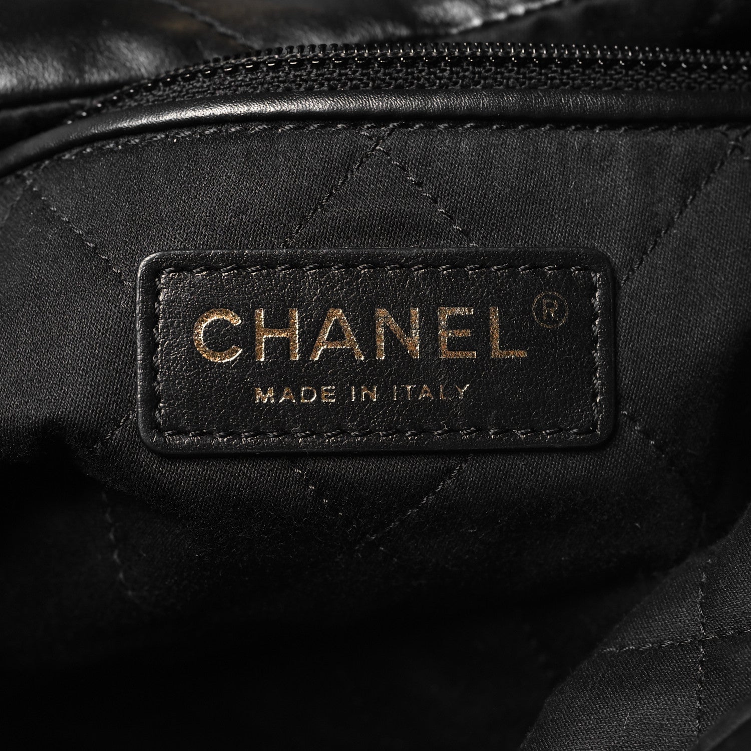 Chanel Shiny Calfskin Quilted Small Chanel 22 Black 6 of 11