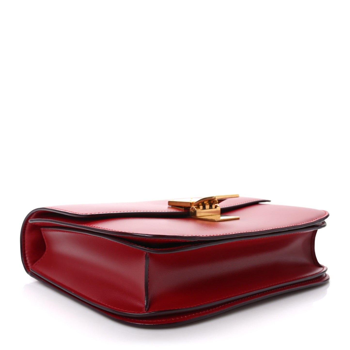 Box Calfskin Medium Classic Box Flap Bag Red