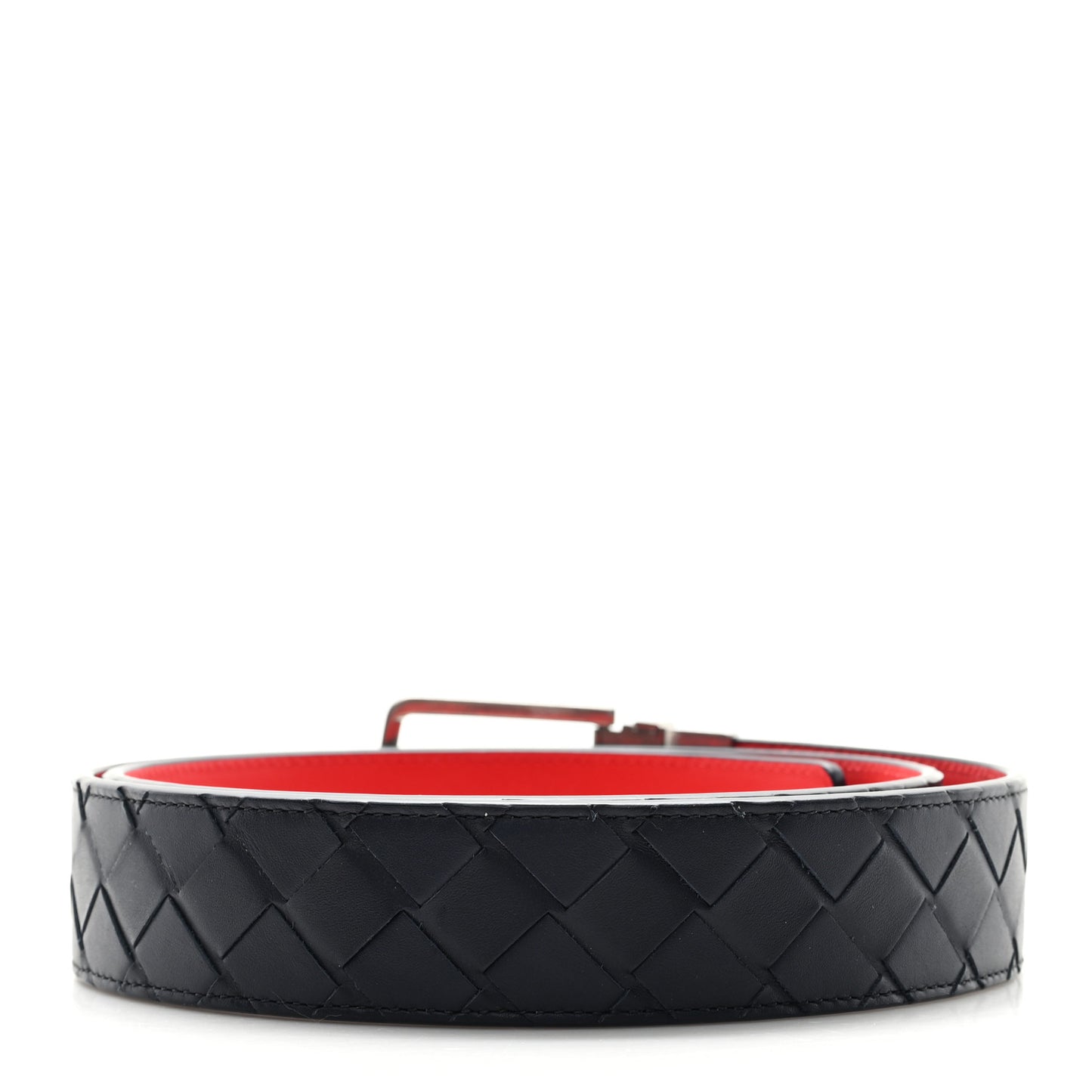 Nappa Intrecciato Belt 95 38 Navy Blue