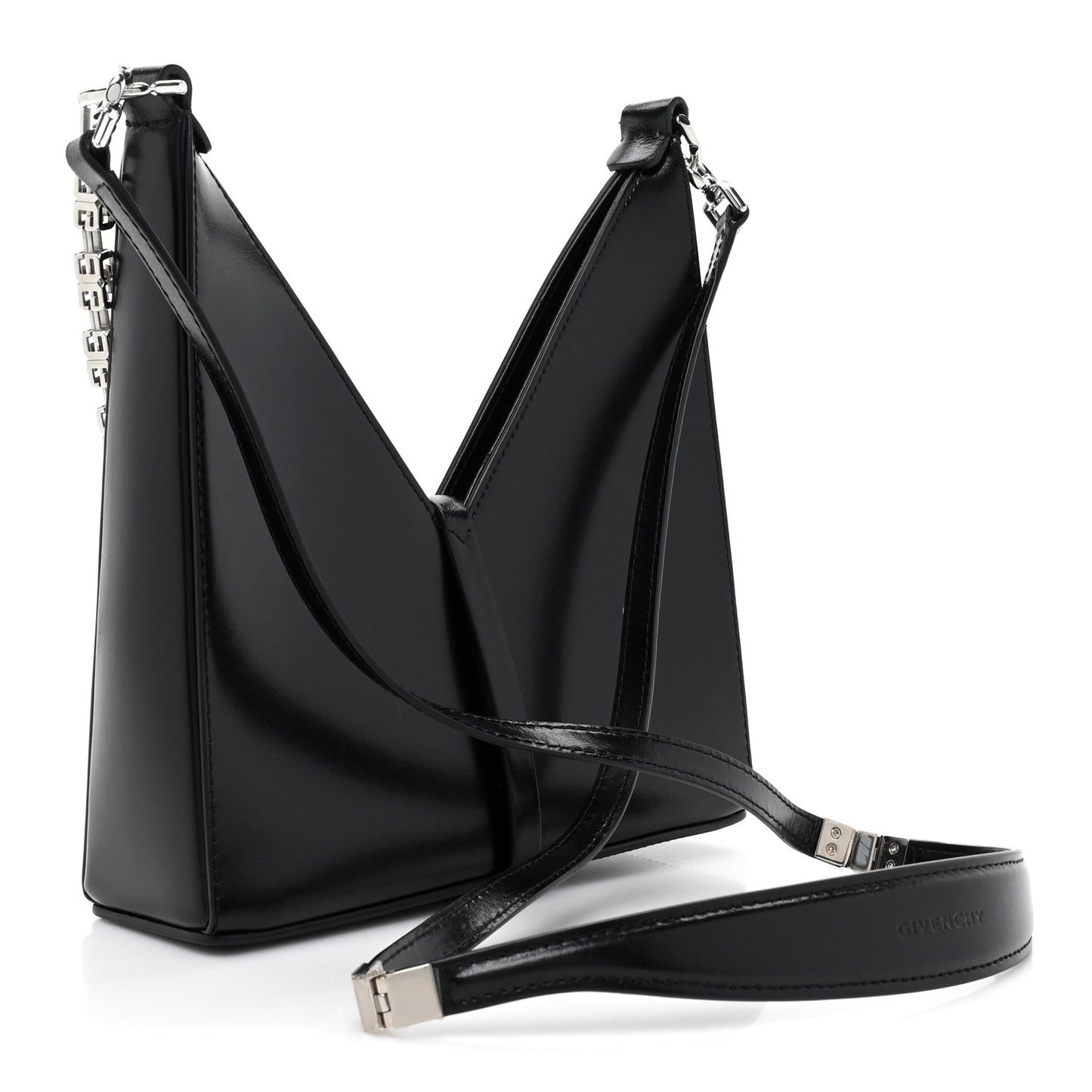 Box Calfskin Mini Cut Out Shoulder Bag Black