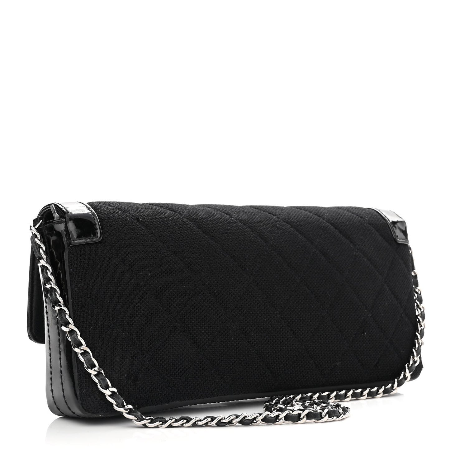 Jersey Patent Quilted 2.55 Reissue East West Flap Black