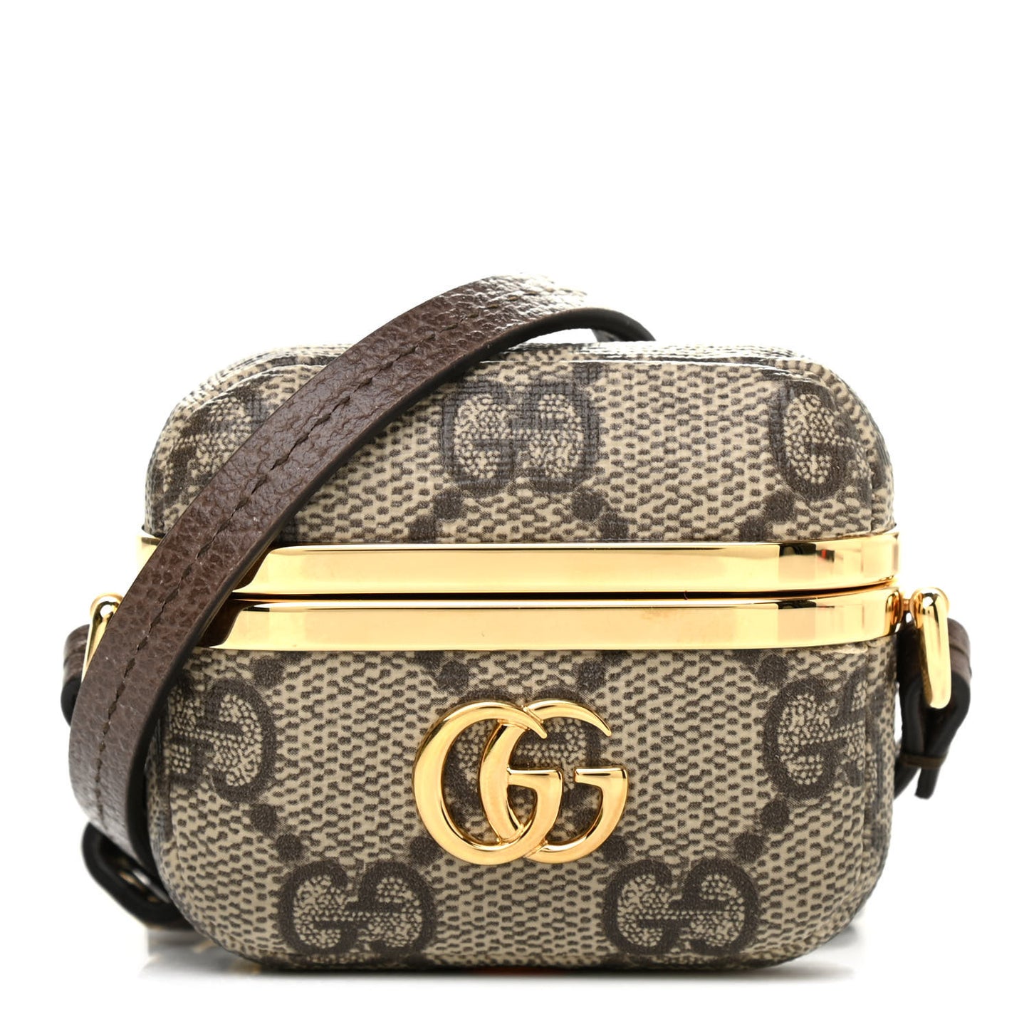 GG Supreme Monogram Marmont AirPods Pro Case Beige Ebony
