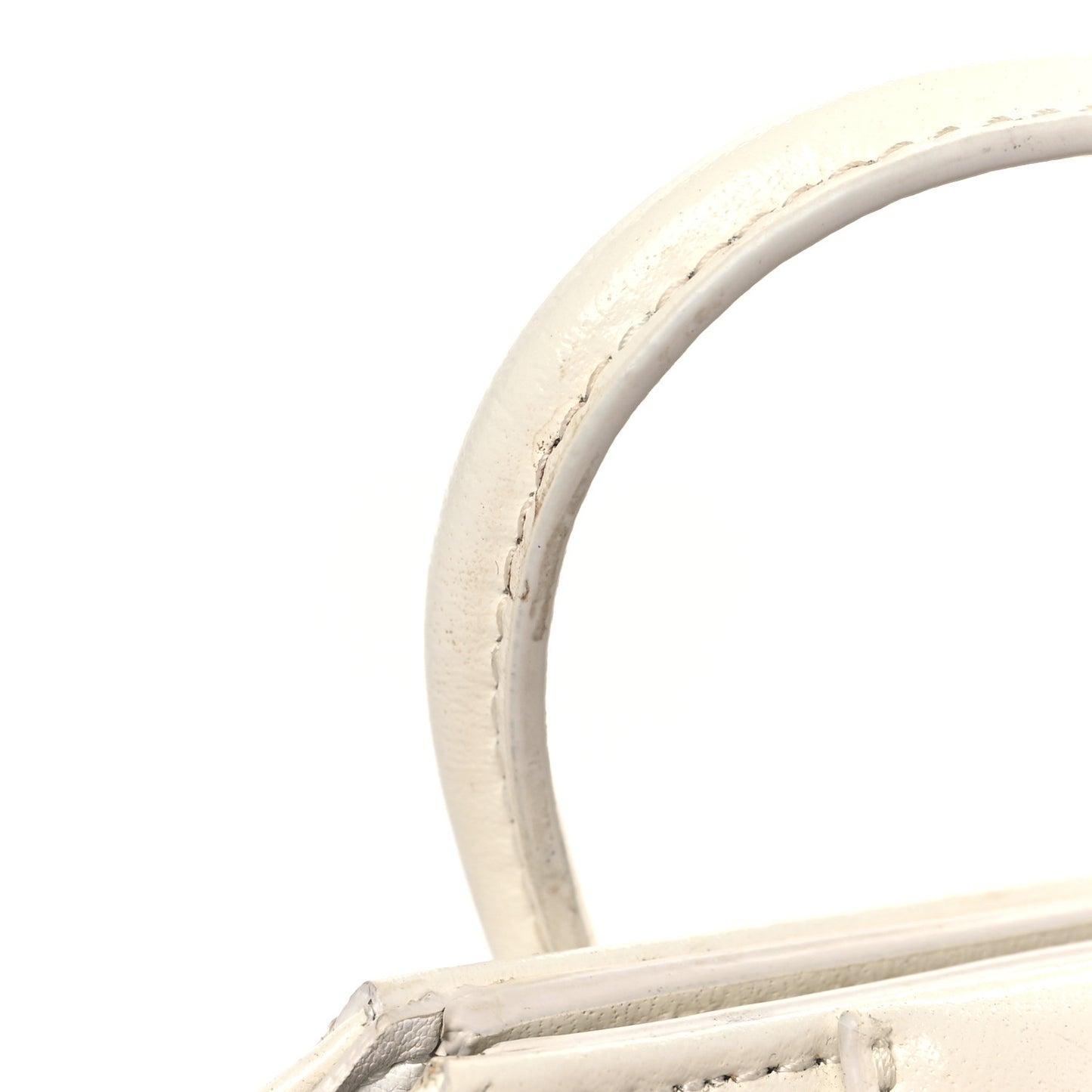 Shiny Lord Calfskin Micro Antigona Ivory