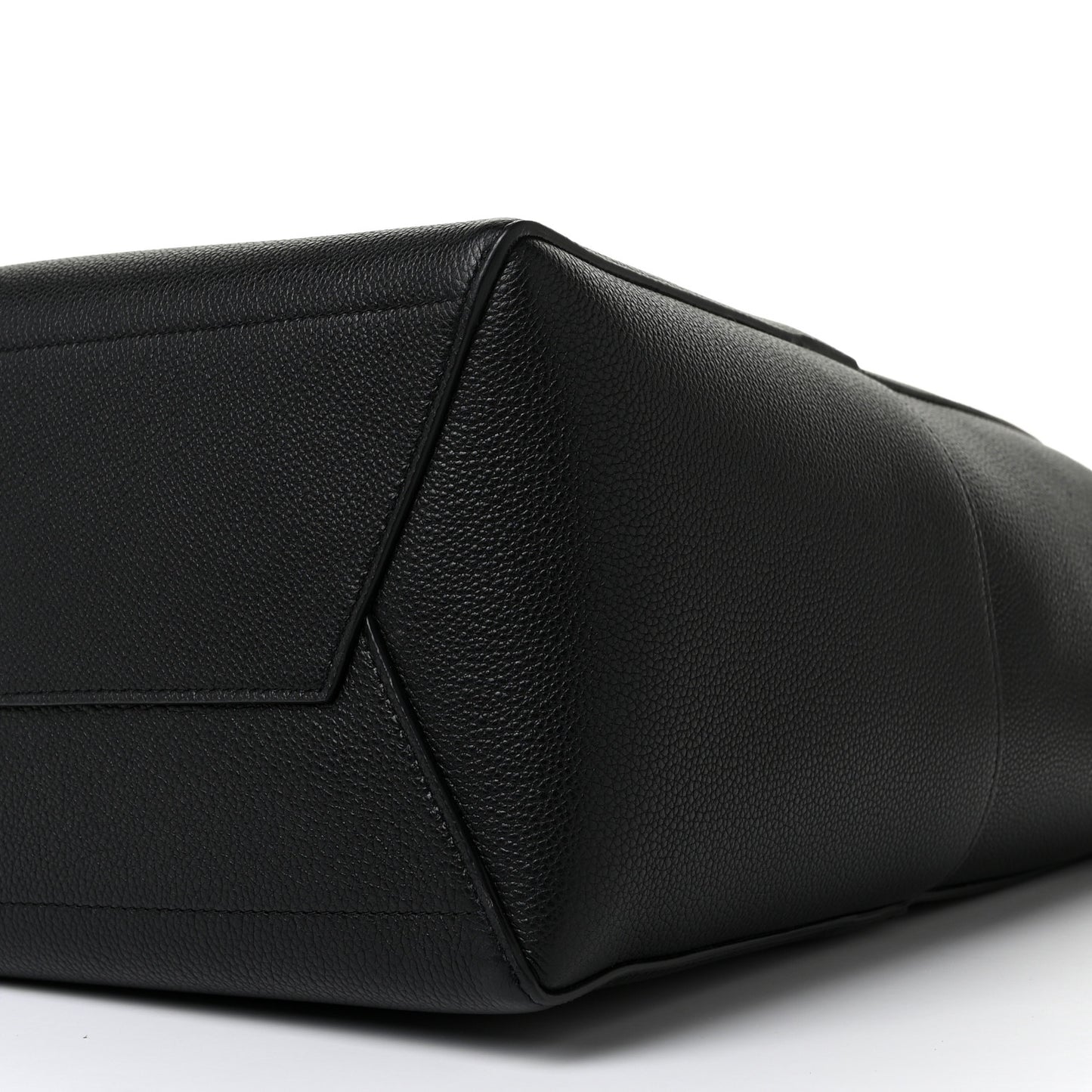 Soft Grained Calfskin Sangle Bucket Bag Black