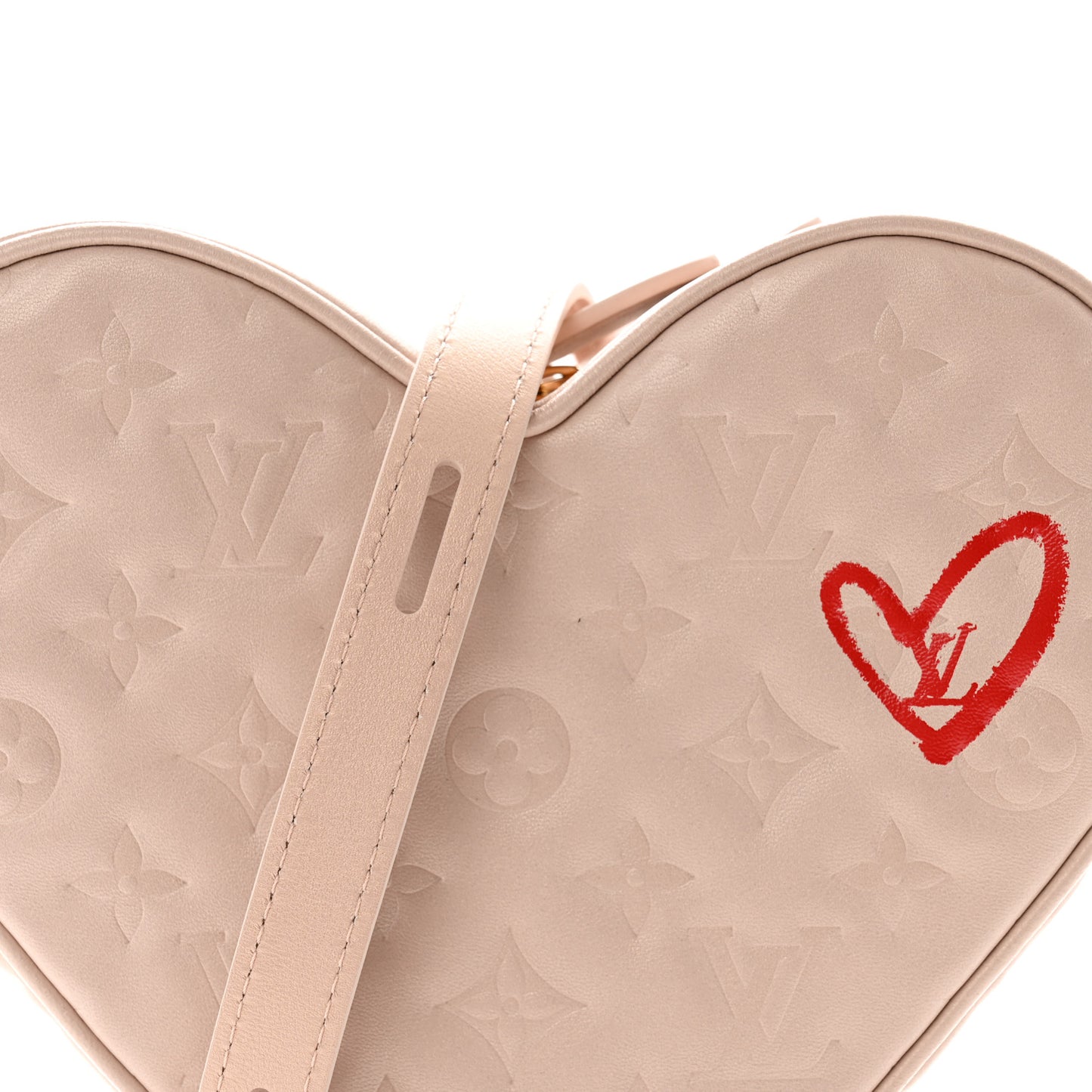 Lambskin Embossed Monogram Fall In Love Sac Coeur Light Pink