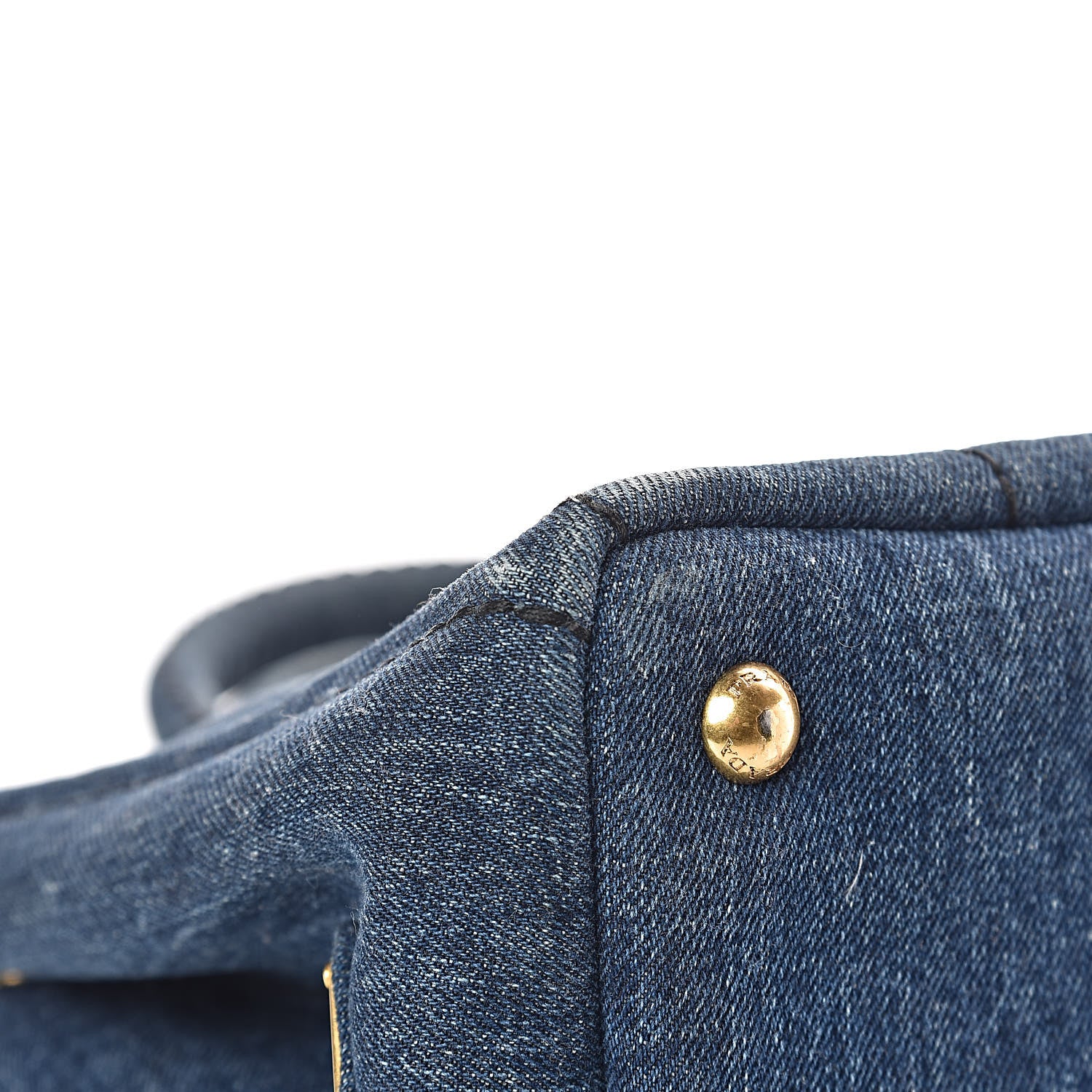 Prada Denim Logo Tote Avio 12 of 15