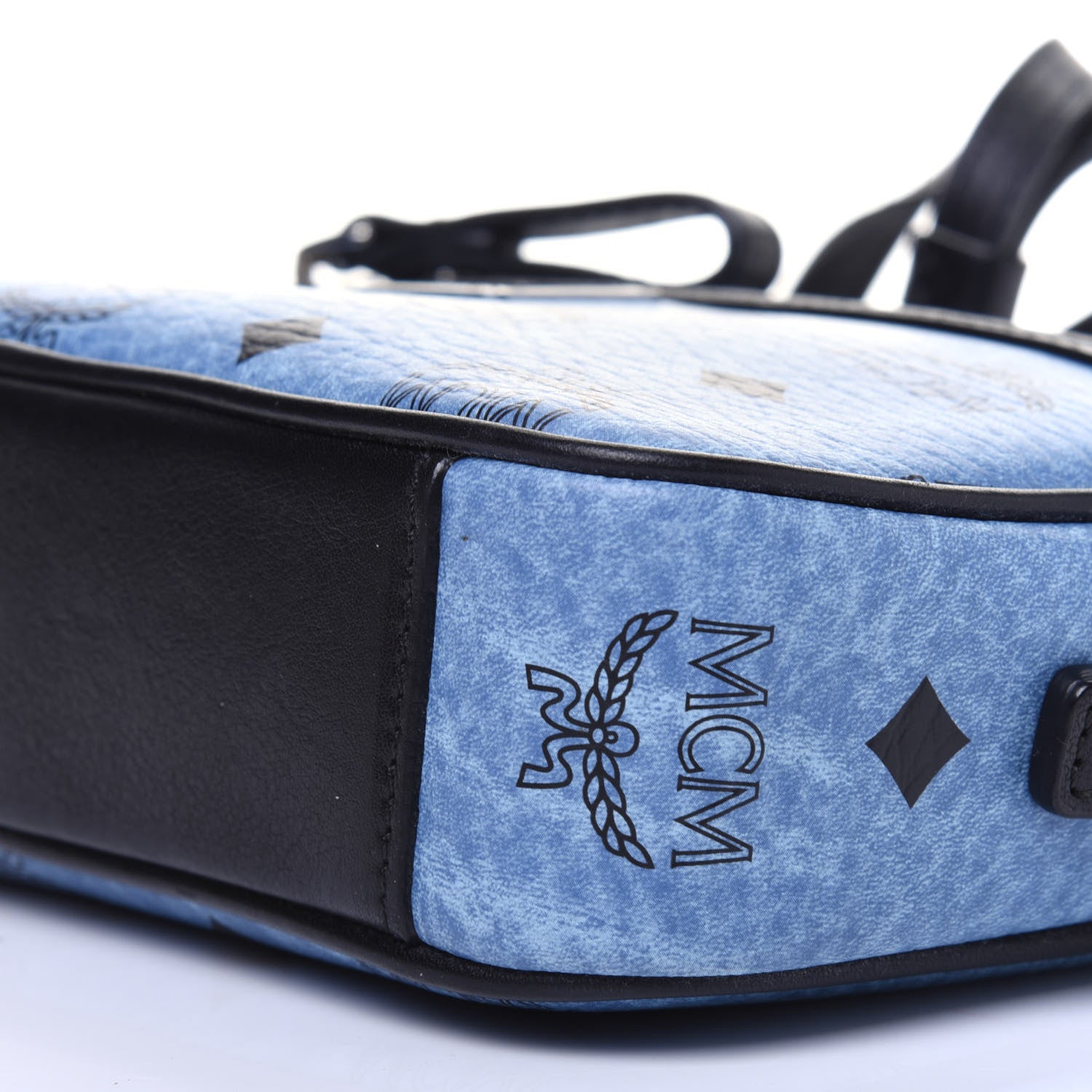 MCM Visetos Small Heritage Line Camera Crossbody Bag Munich Blue 13 of 15