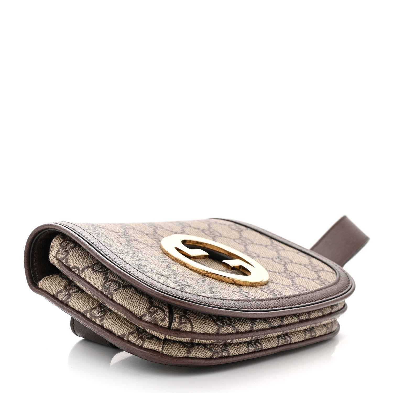 Gucci GG Supreme Monogram Textured Dollar Calfskin Blondie Belt Bag 80 32 Beige Ebony New Acero 4 of 10
