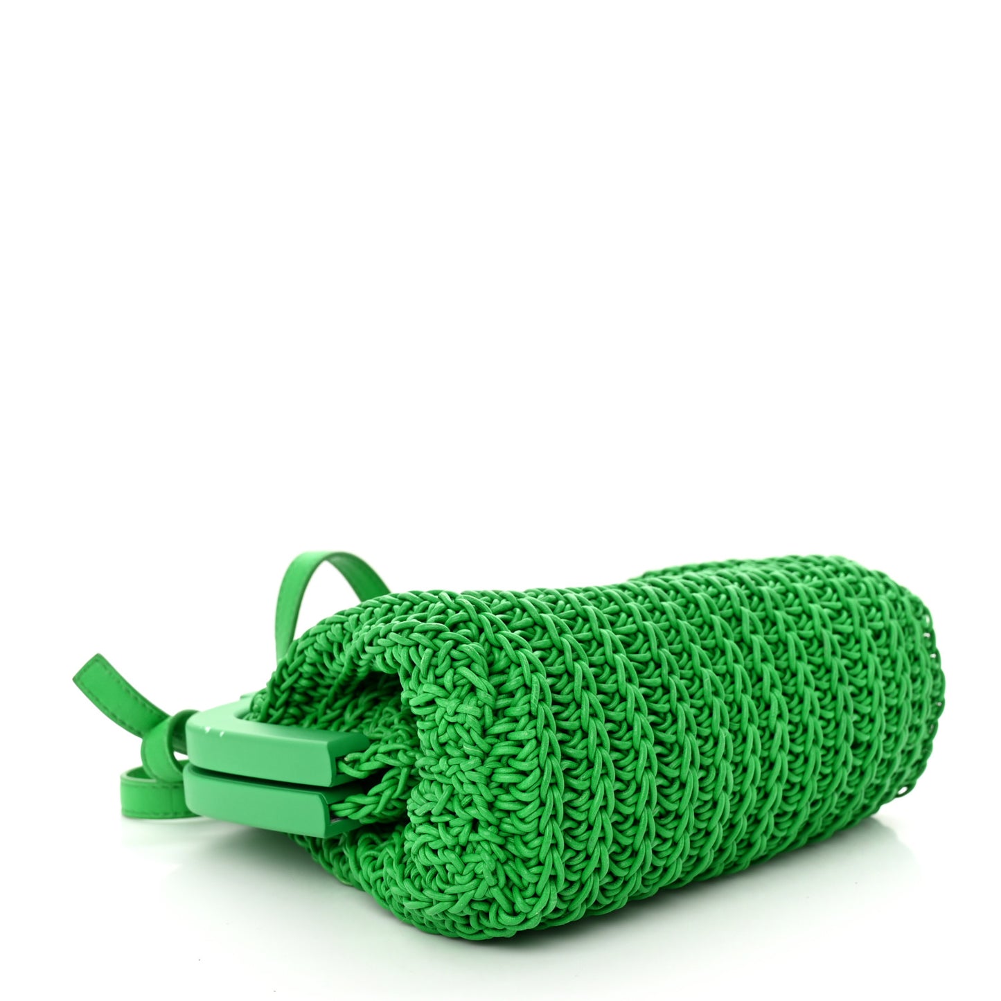 Calfskin Crochet Small The Point Triangle Bag Parakeet