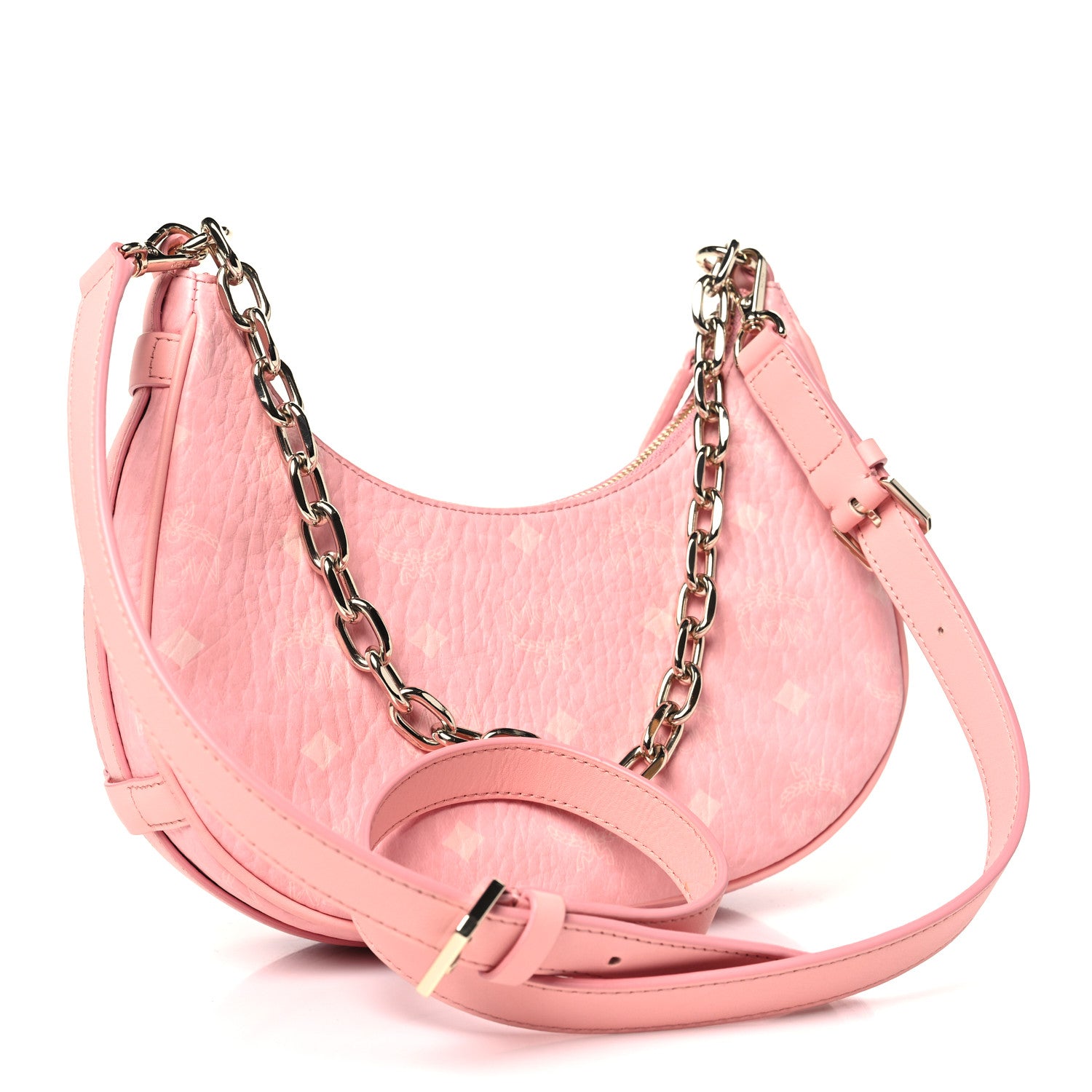 MCM Visetos Small Aren Hobo Blossom Pink 3 of 10