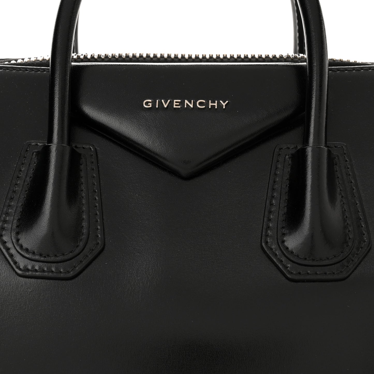 Shiny Lord Calfskin Medium Antigona Black