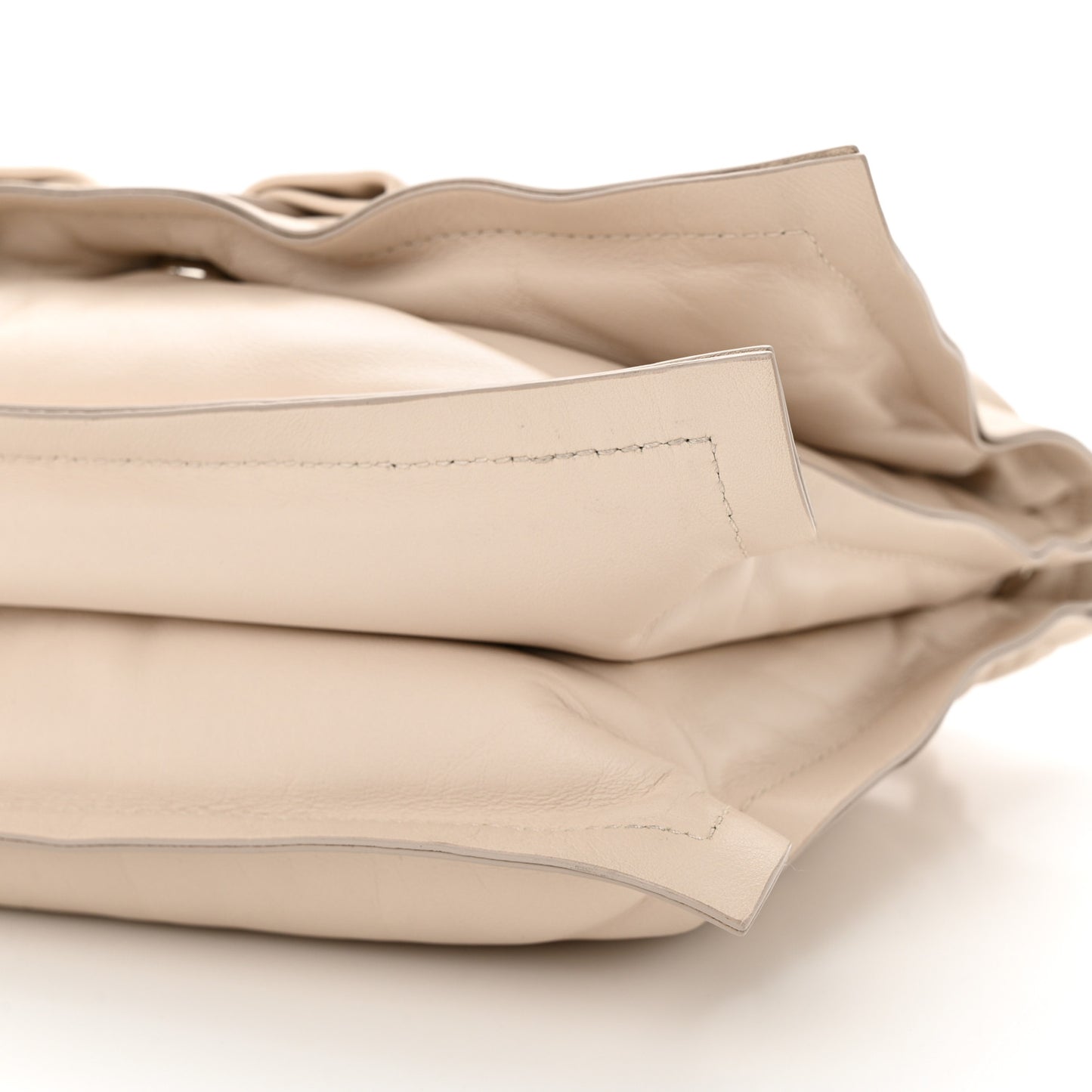Calfskin Small Viva Bow Shoulder Bag Bone