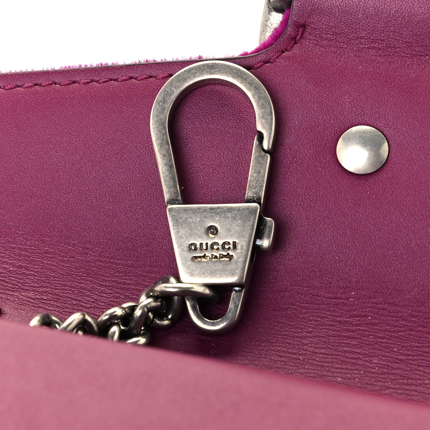 Velvet Super Mini Dionysus Shoulder Bag Fuchsia Violet Cyclamen