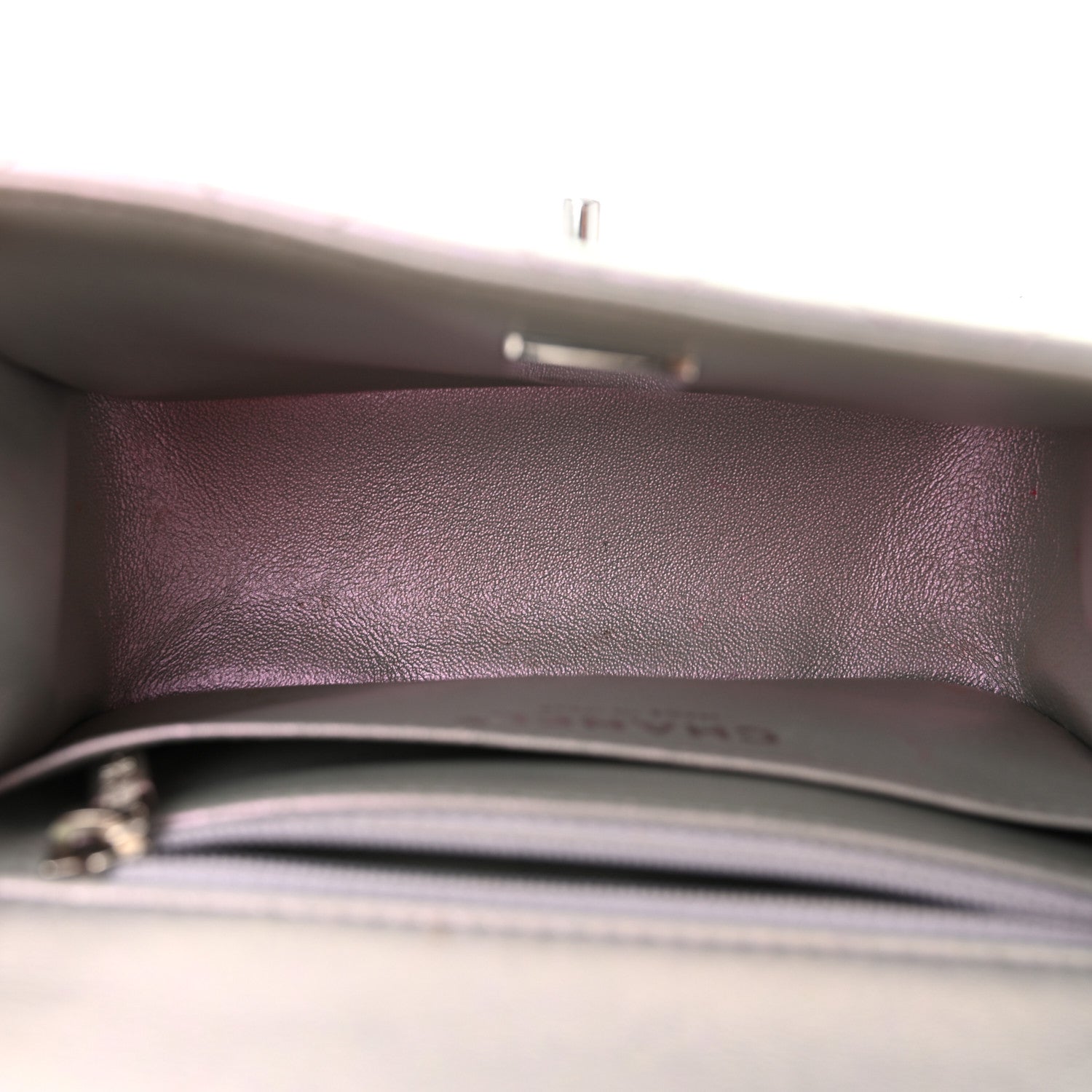 Chanel Iridescent Lambskin Quilted Mini Square Flap Light Purple 5 of 11