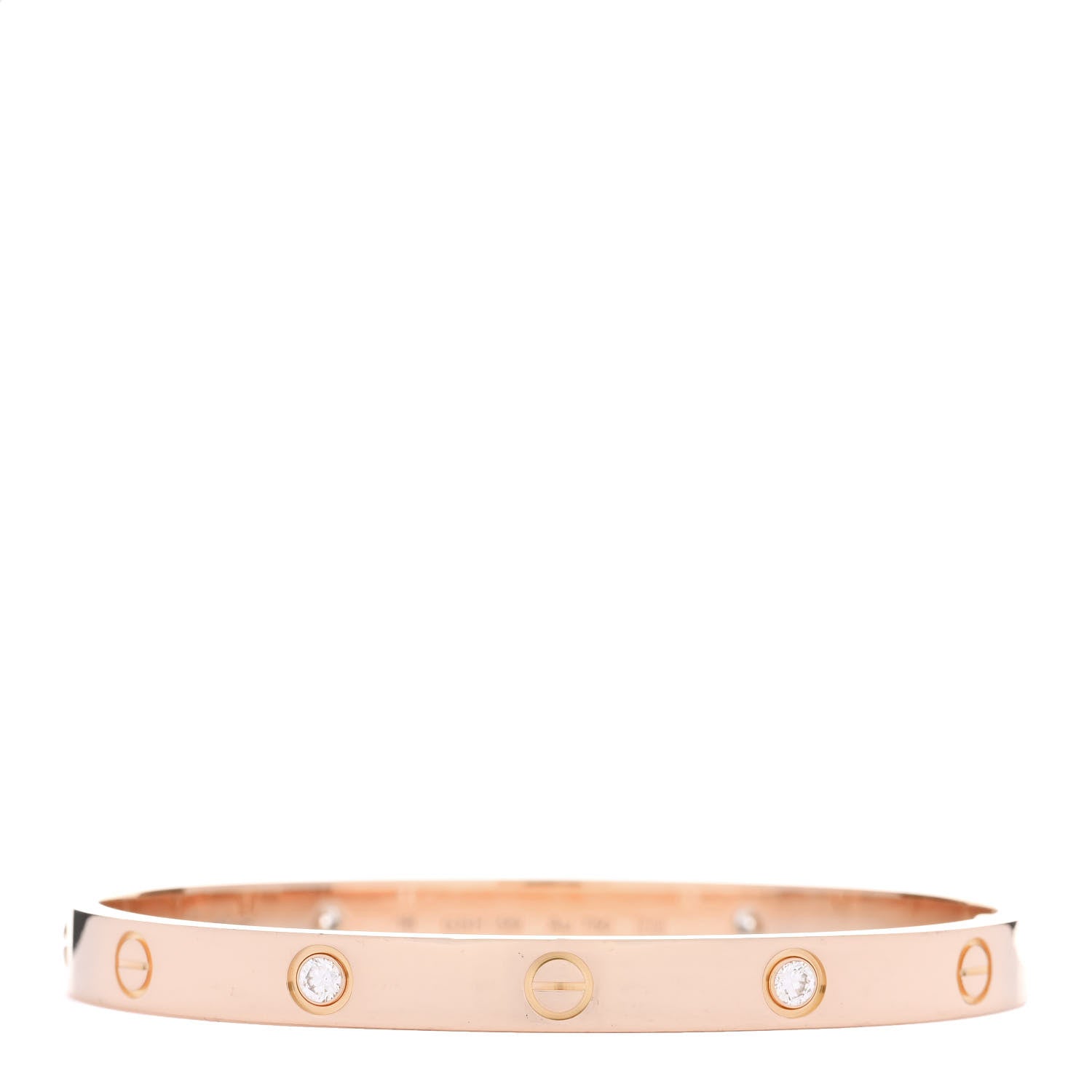 Cartier LOVE Bracelet YG ♯18 Cartier 18K Pink Gold 4 Diamond LOVE Bracelet 18 1737788