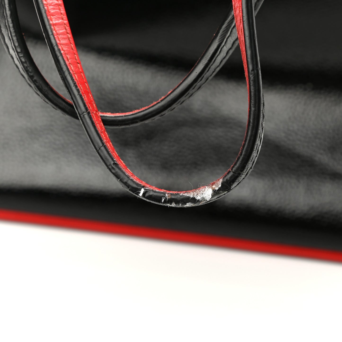 Patent Calfskin Spikes East West Cabata Tote Black