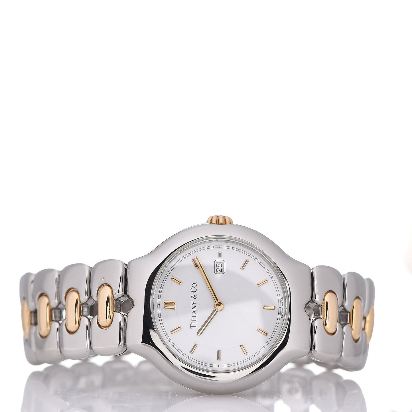 Stainless Steel 18K Yellow Gold 34mm Tesoro Quartz Watch