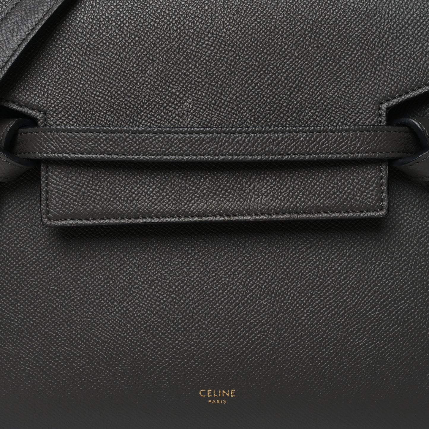 Grained Calfskin Micro Belt Bag Grey