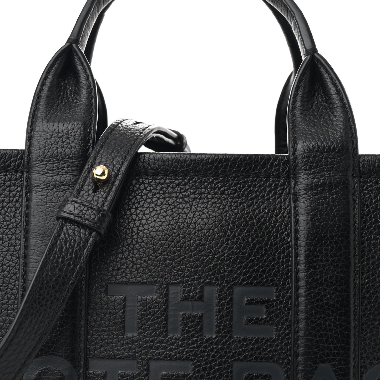 Grained Calfskin Small The Tote Bag Black