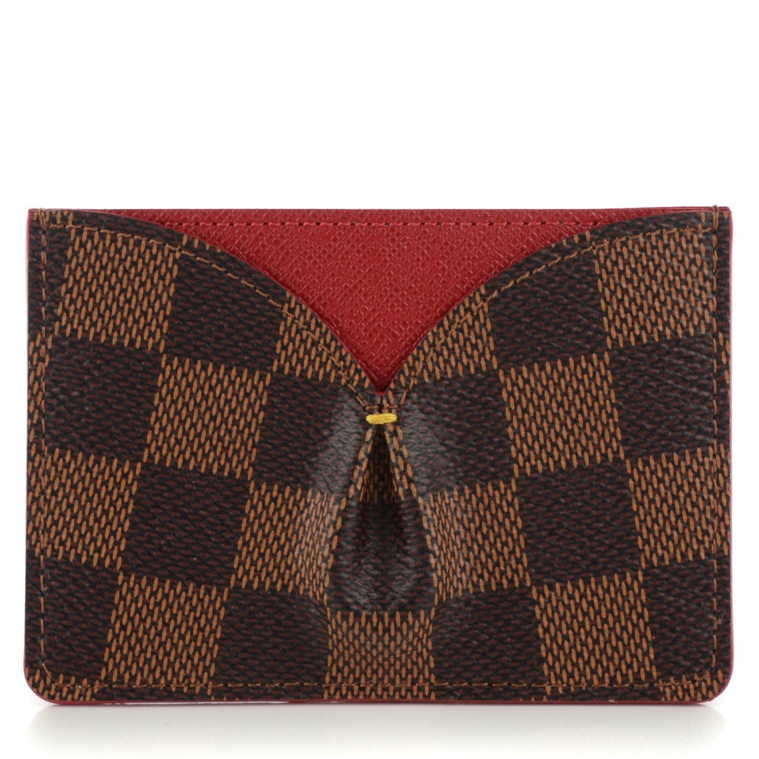 Louis Vuitton Damier Ebene Caissa Card Holder Cherry 125234
