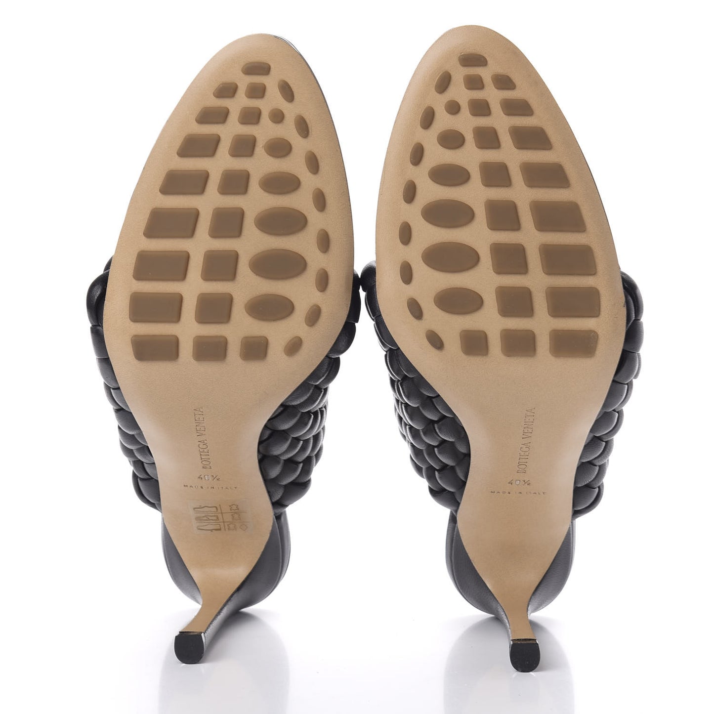 Nappa Padded Intreccio The Curve Sandals 40.5 Black
