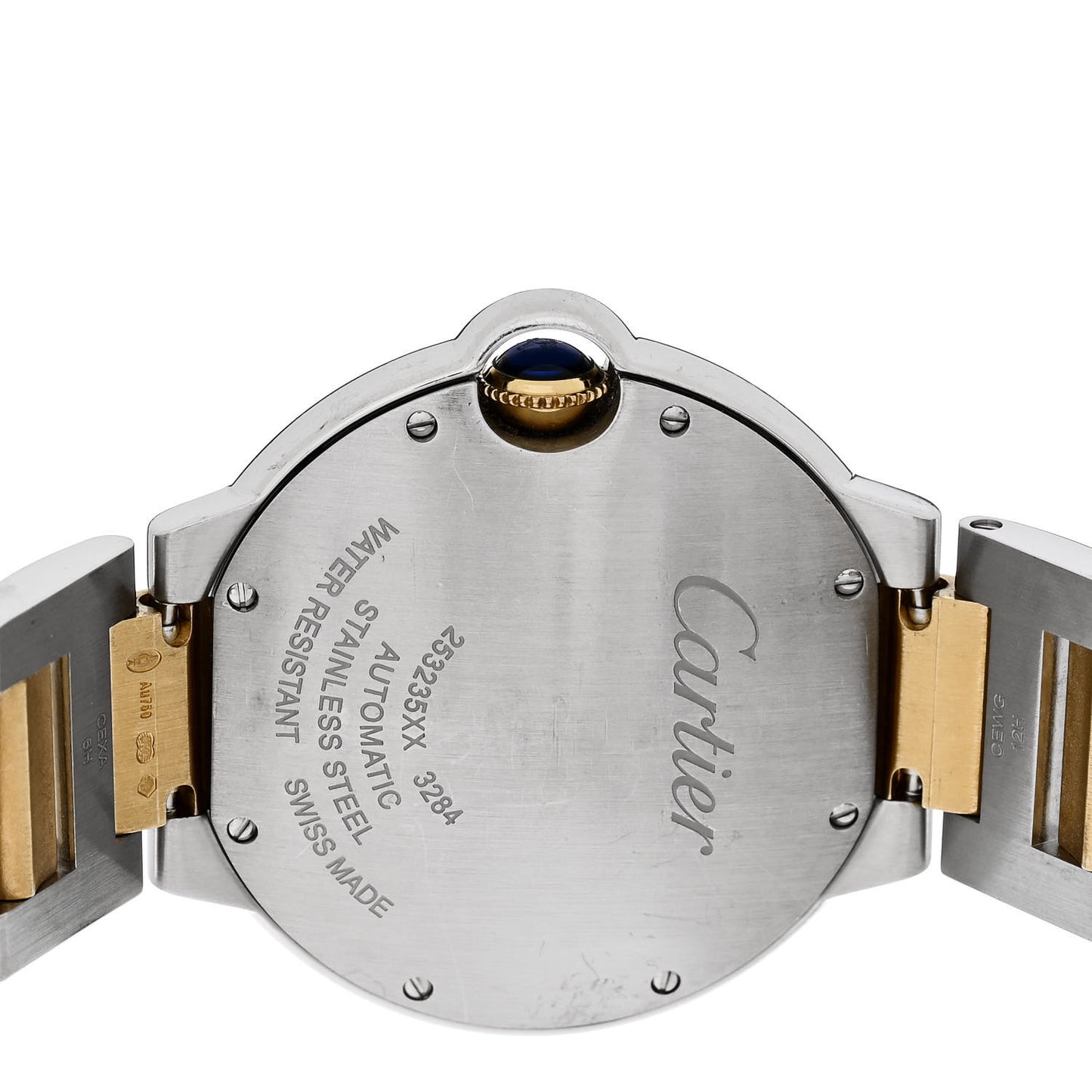 Stainless Steel 18K Yellow Gold 36mm Ballon Bleu De Cartier Automatic Watch