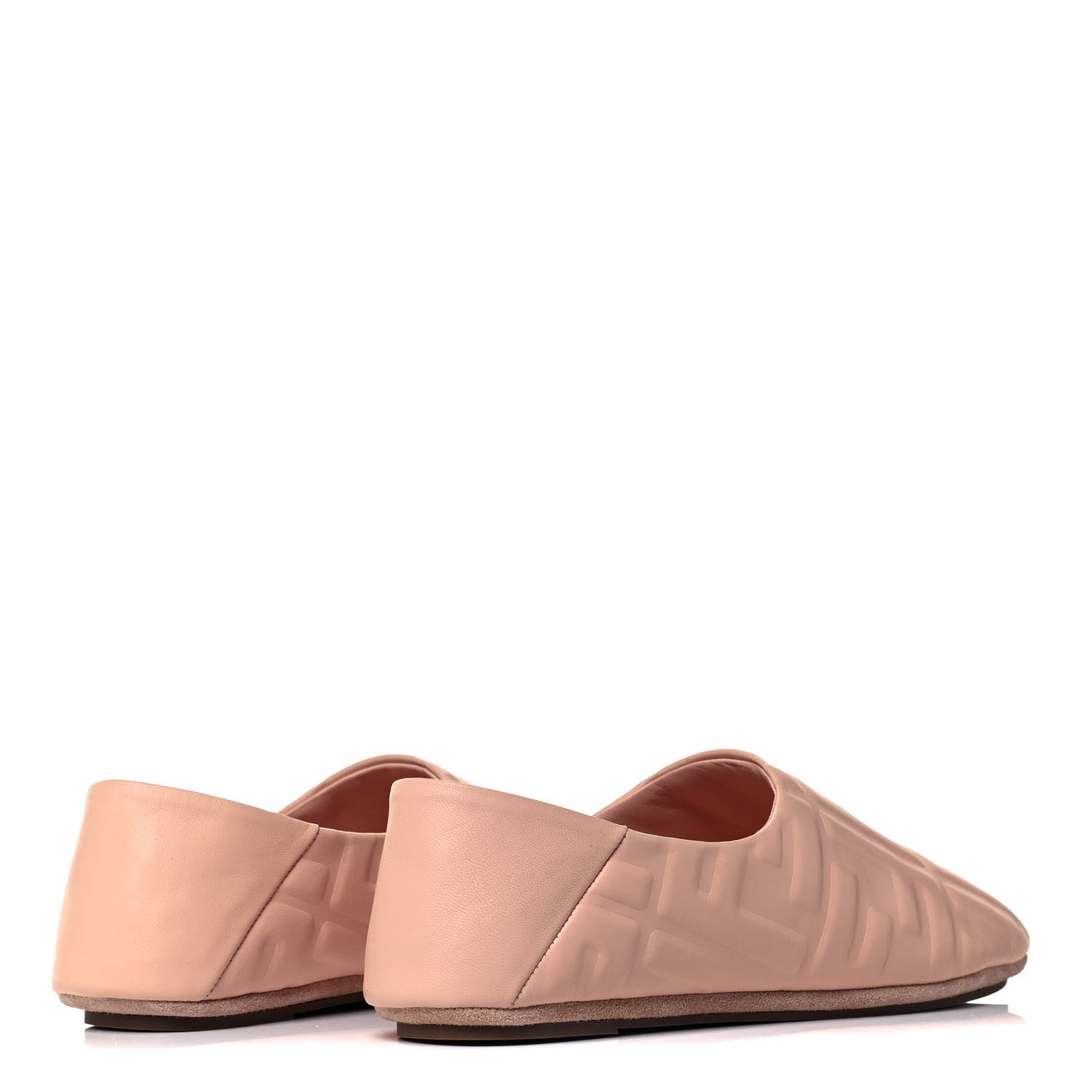 Fendi Nappa FF Embossed Slippers 36 Rosa Quarzo 4 of 7