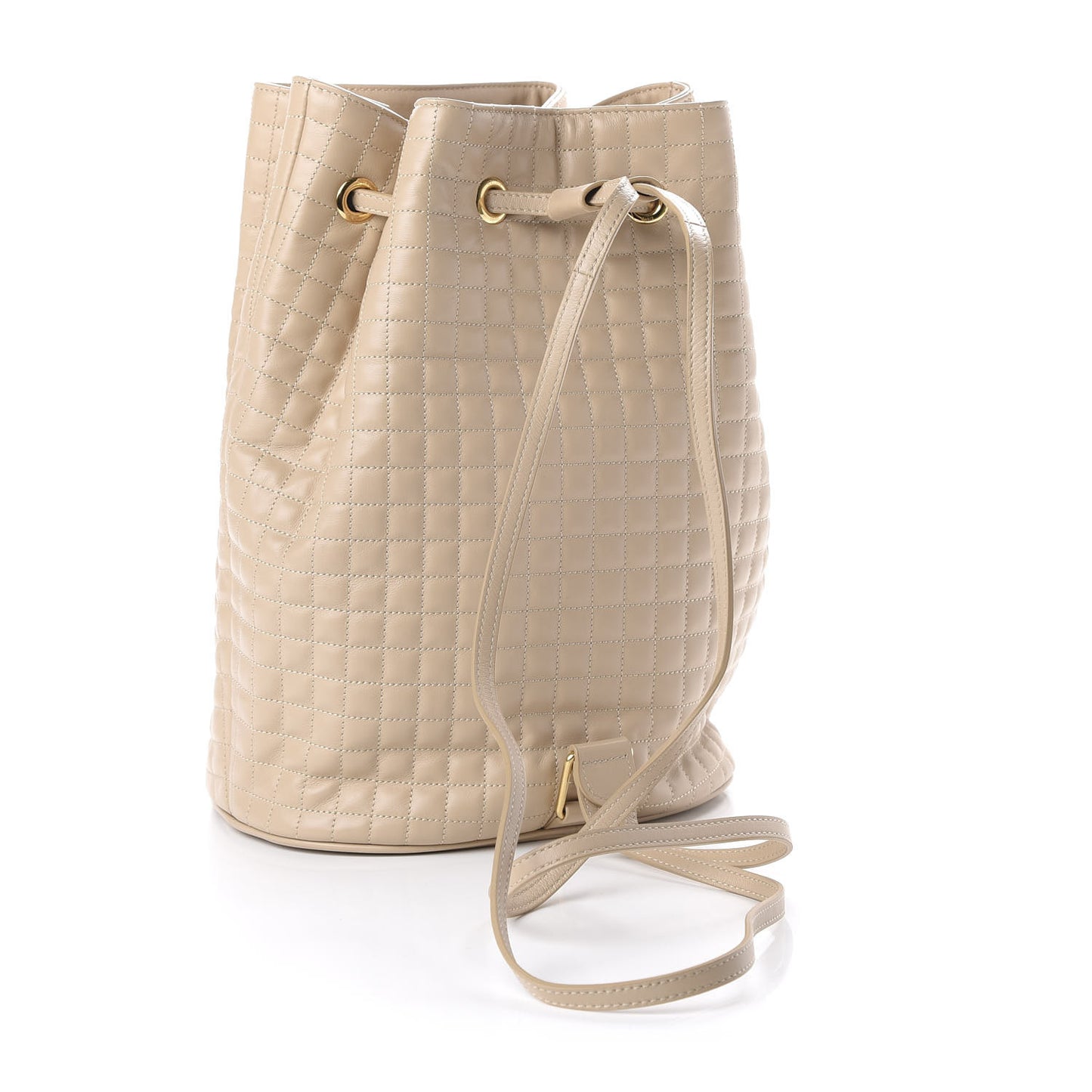 Calfskin Quilted Small C Backpack Nude