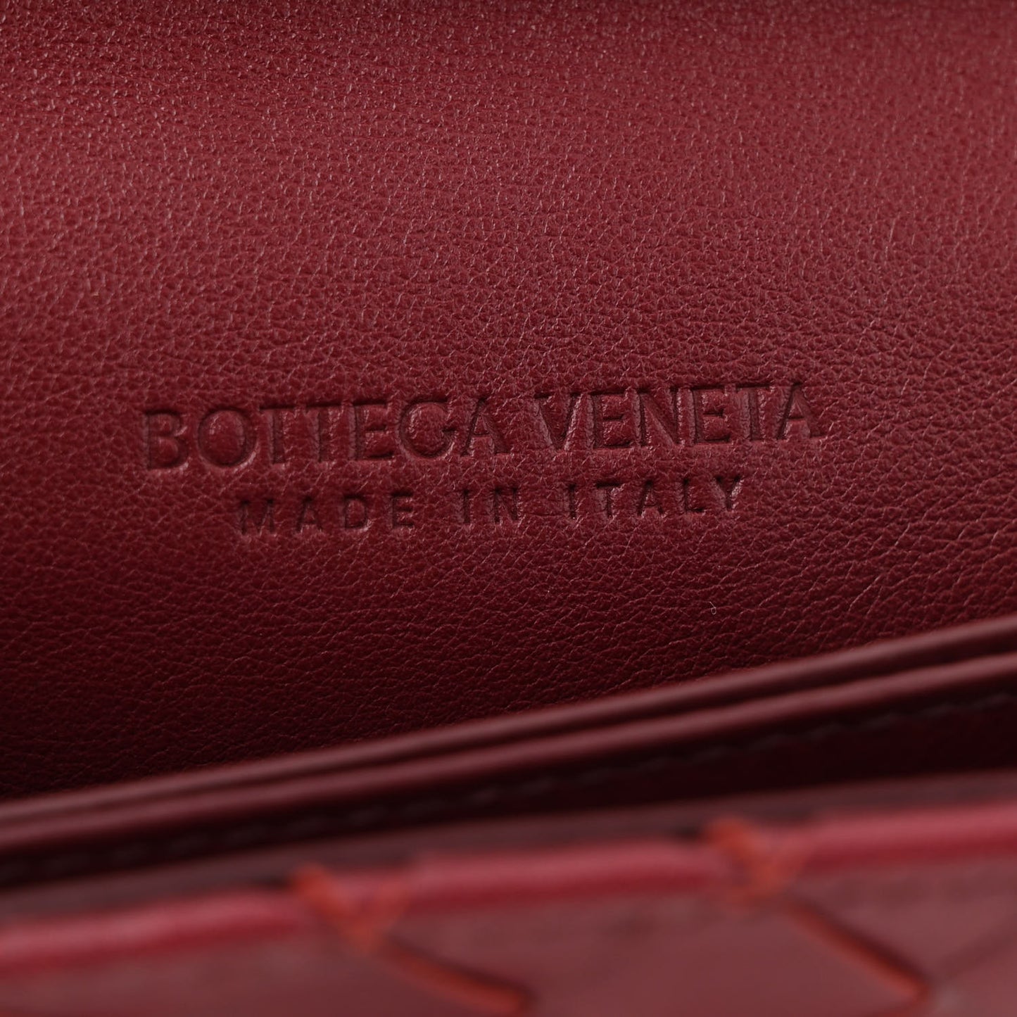 Nappa Intrecciato Mini Crossbody Barolo