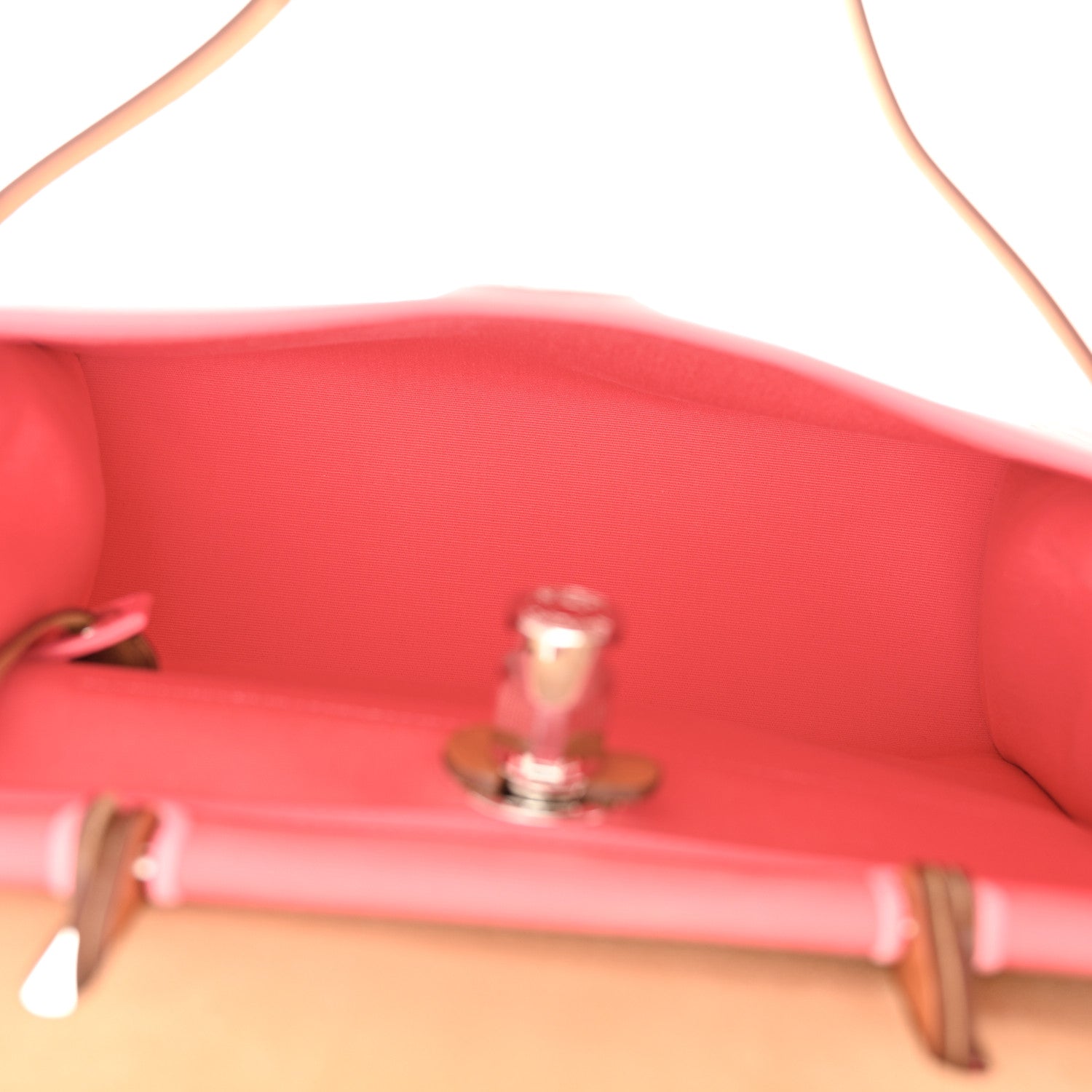 Hermes Vache Hunter Toile Herbag Zip 31 PM Rose Azalee Natural 6 of 12